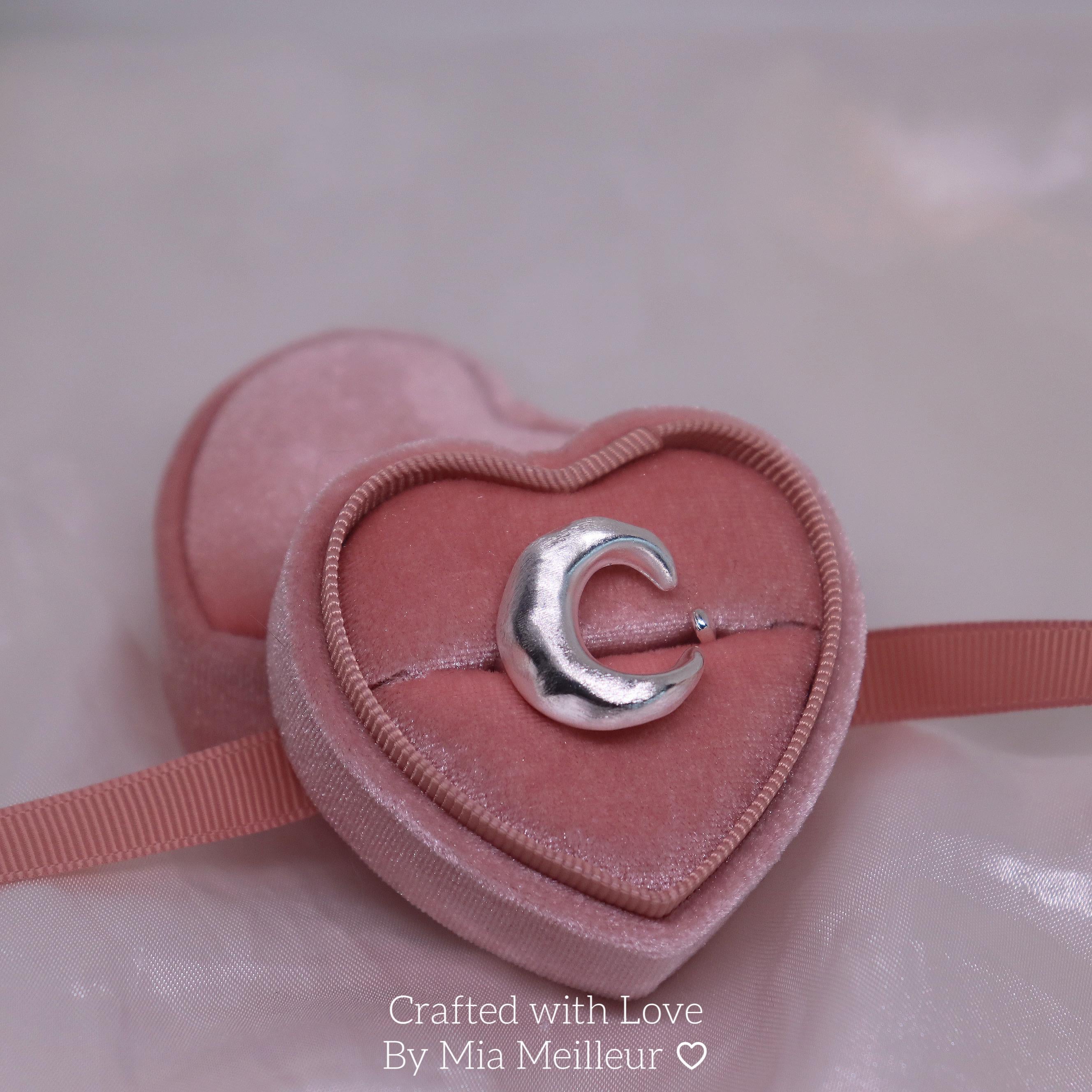 Silver Crescent Moon Ring