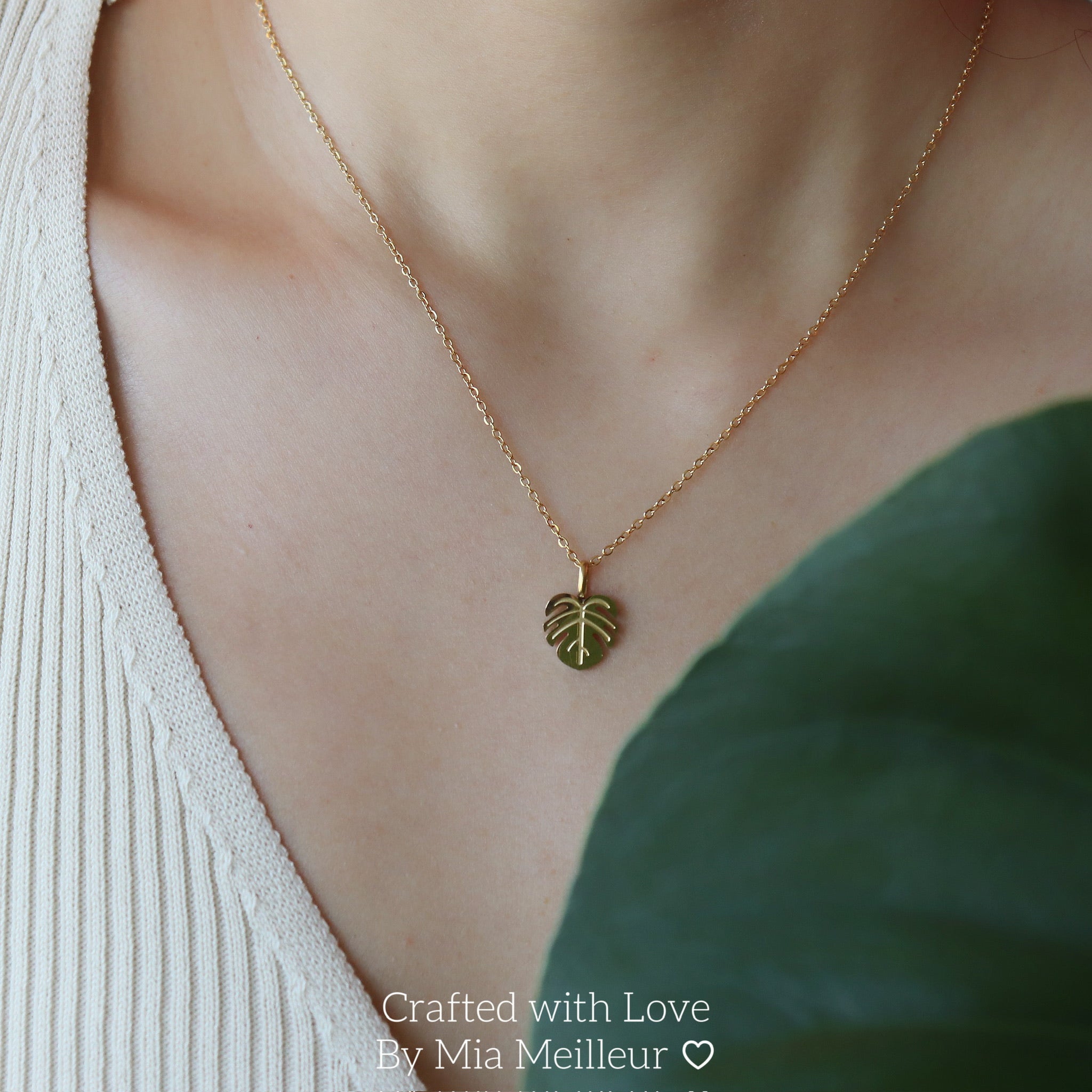 Monstera Leaf Necklace
