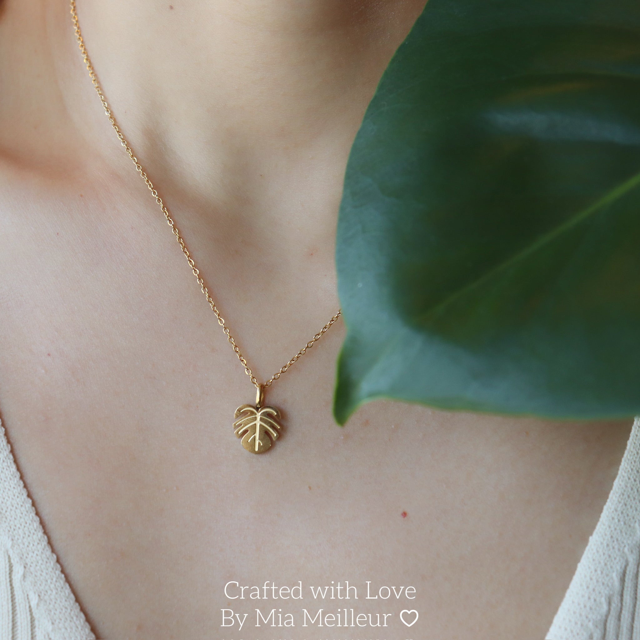Monstera Leaf Necklace