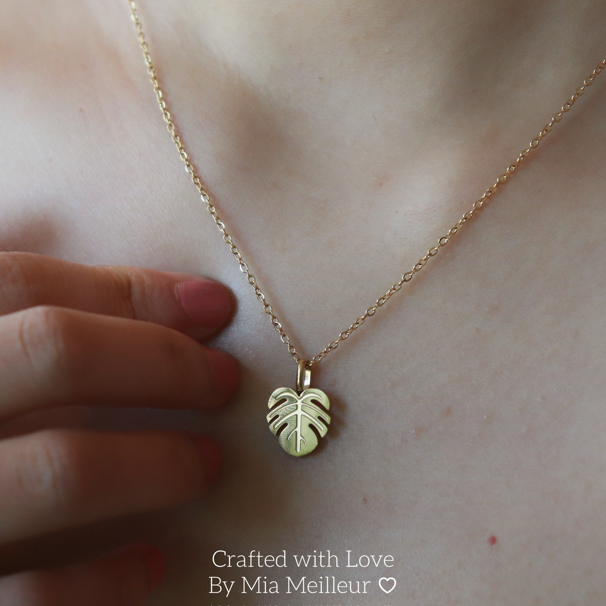 Monstera Leaf Necklace