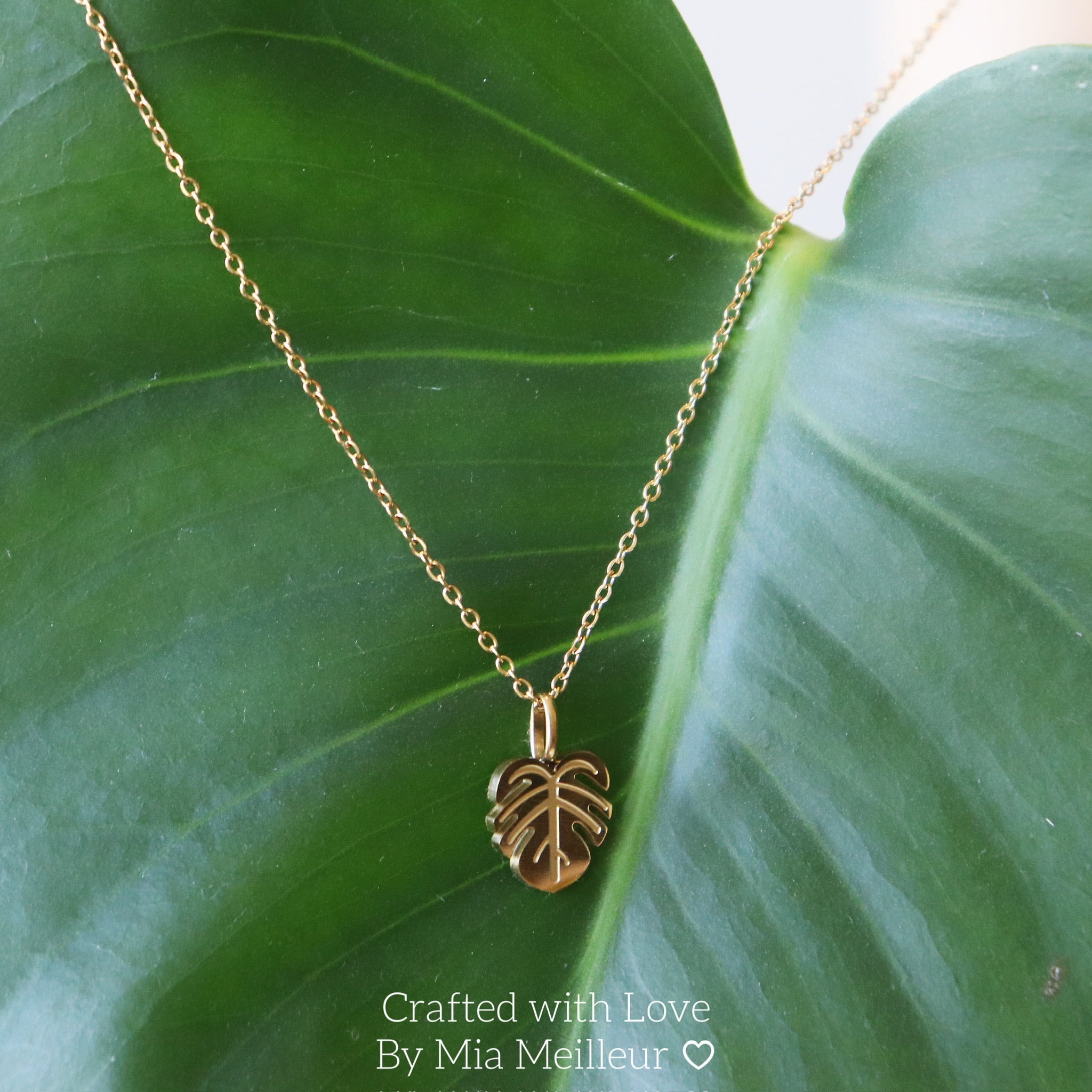 Monstera Leaf Necklace