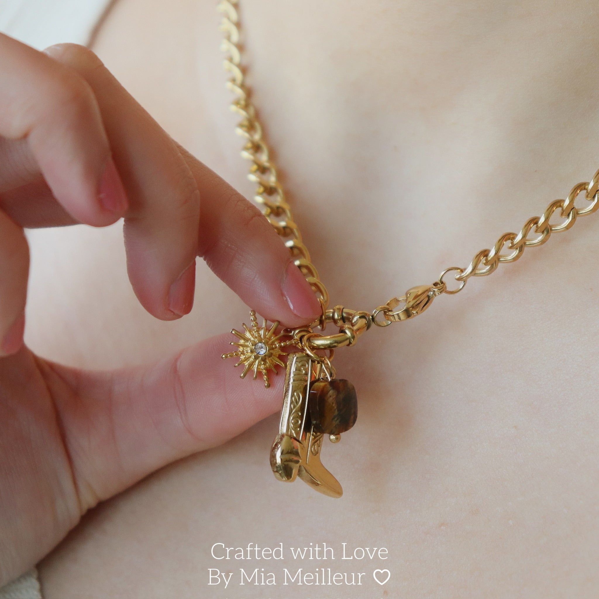 Chunky Cowboy Boot Necklace