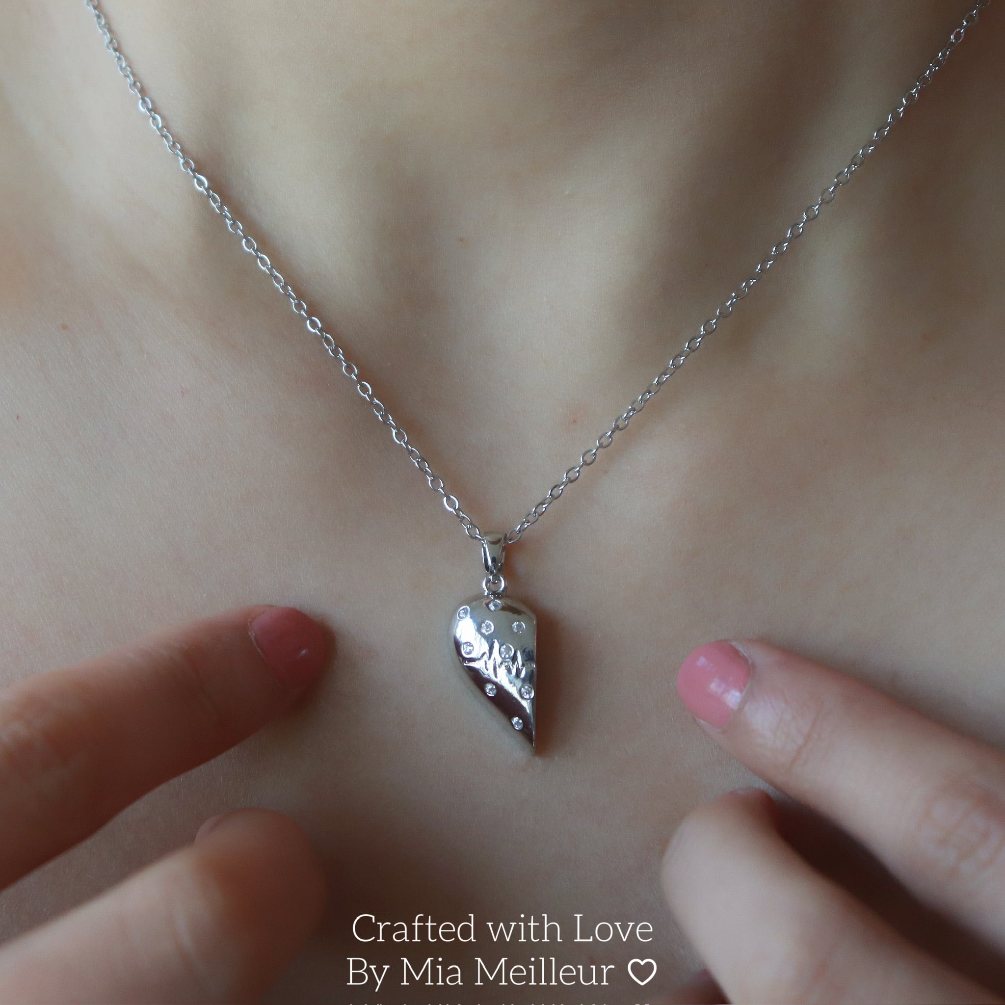 Matching Magnet Heart Necklace
