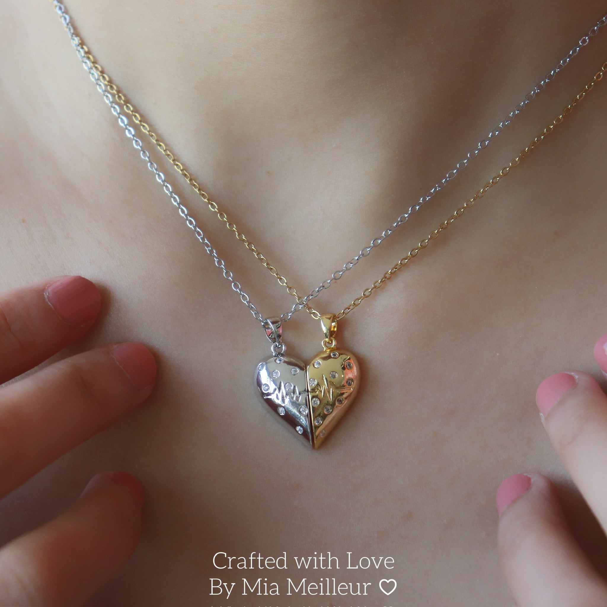 Matching Magnet Heart Necklace