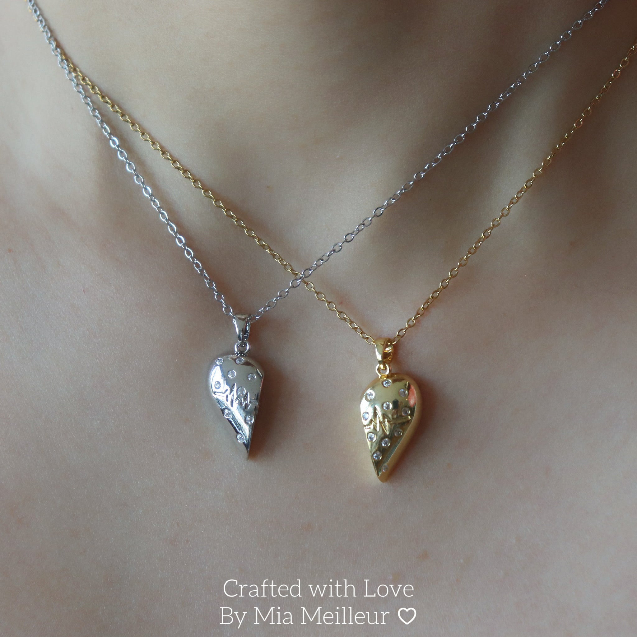 Matching Magnet Heart Necklace
