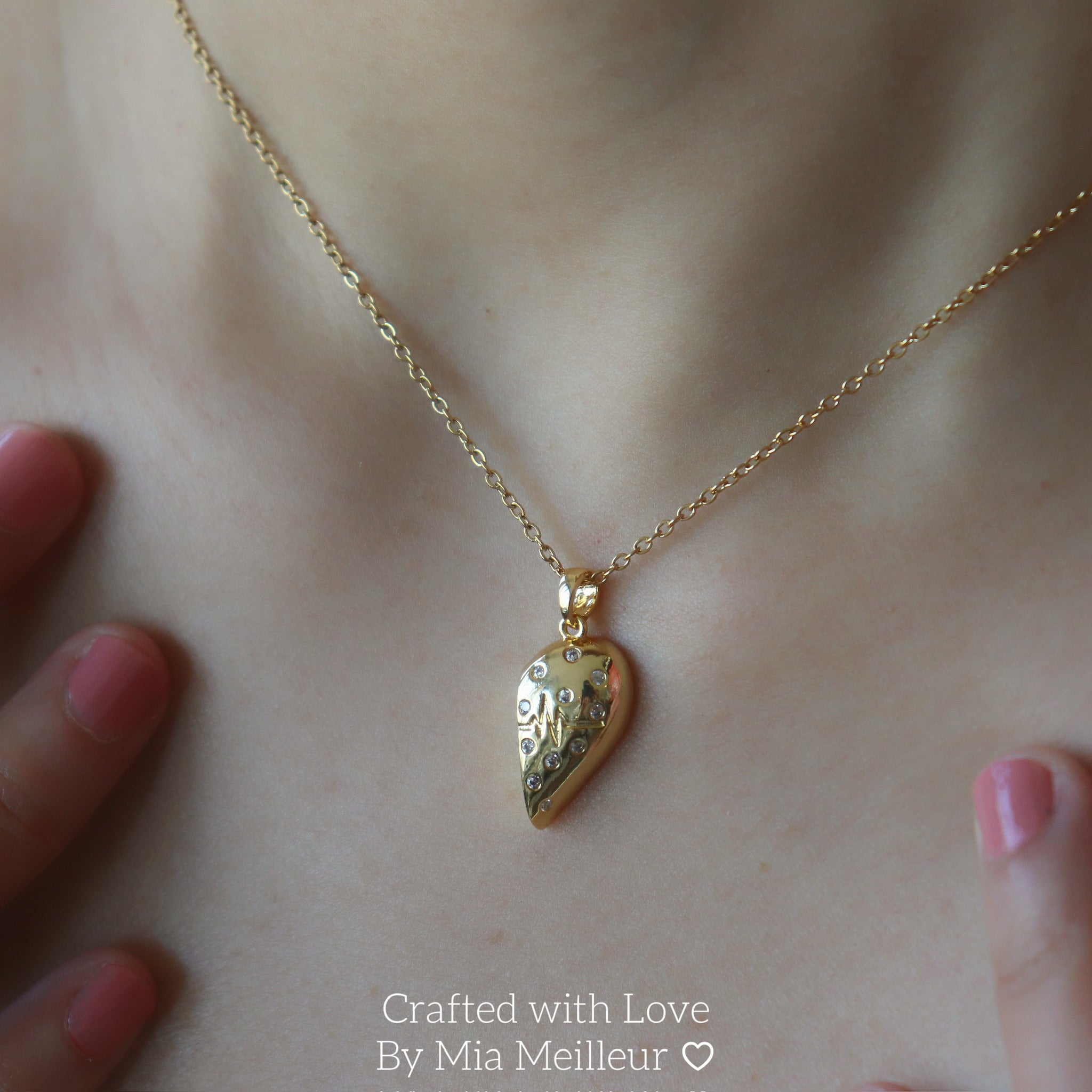 Matching Magnet Heart Necklace