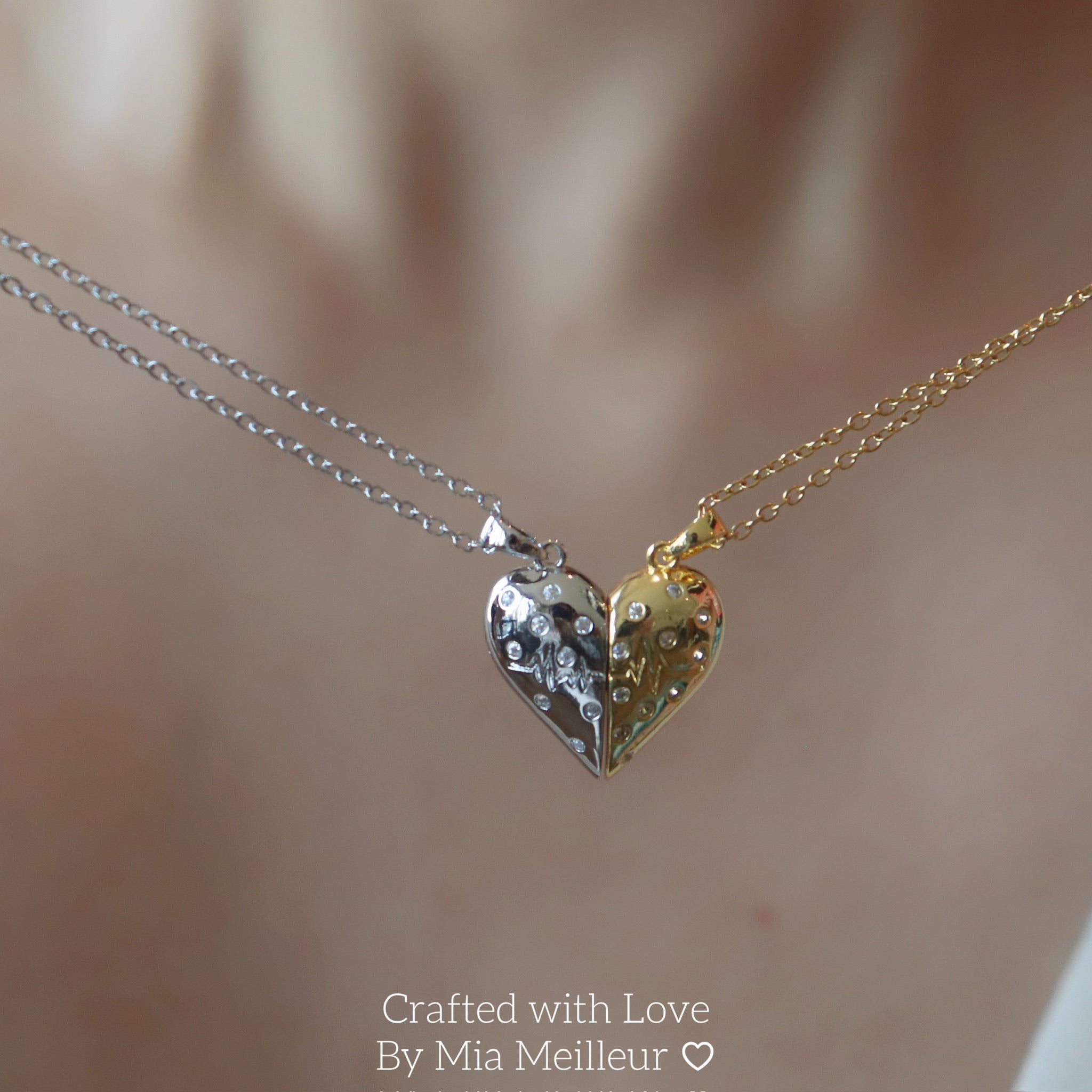 Matching Magnet Heart Necklace