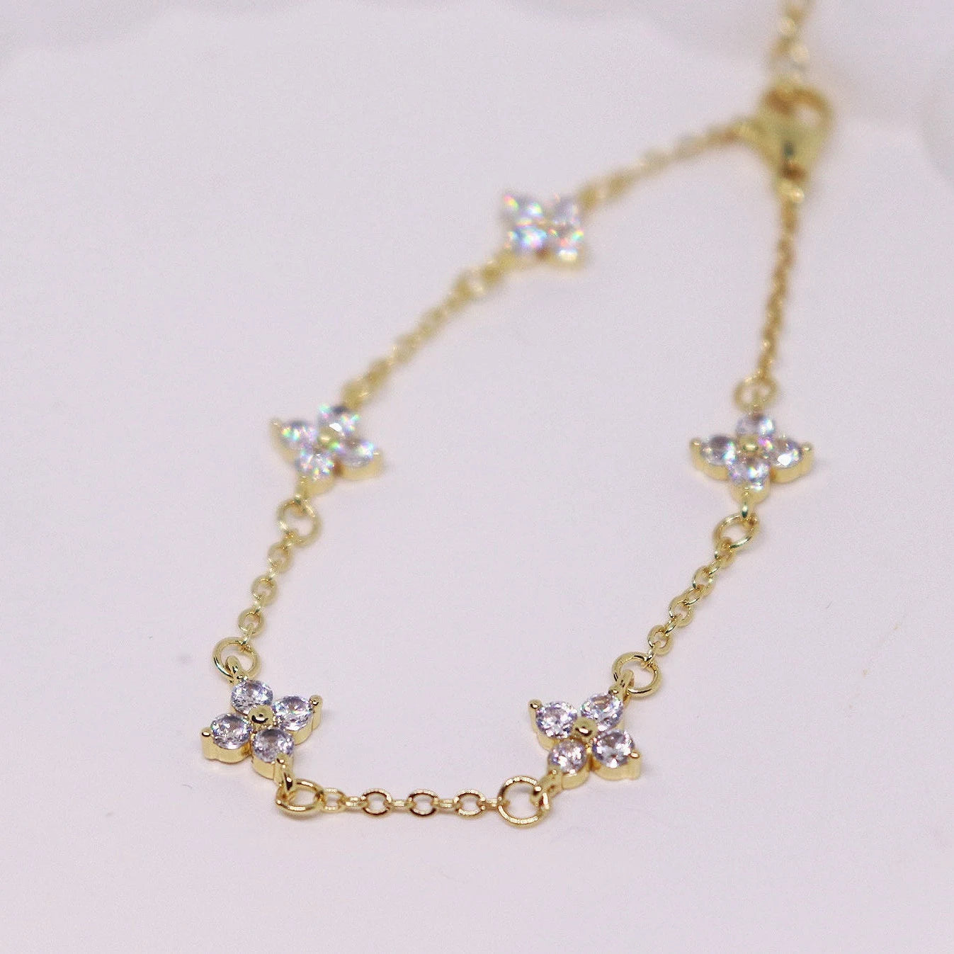 White Clover Lucky Charm Bracelet