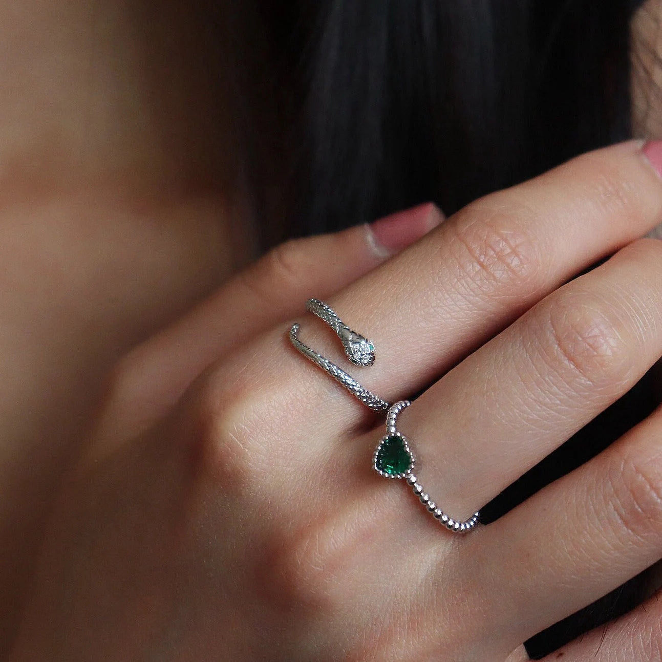 Snake Ring, 925 Sterling Silver Ring