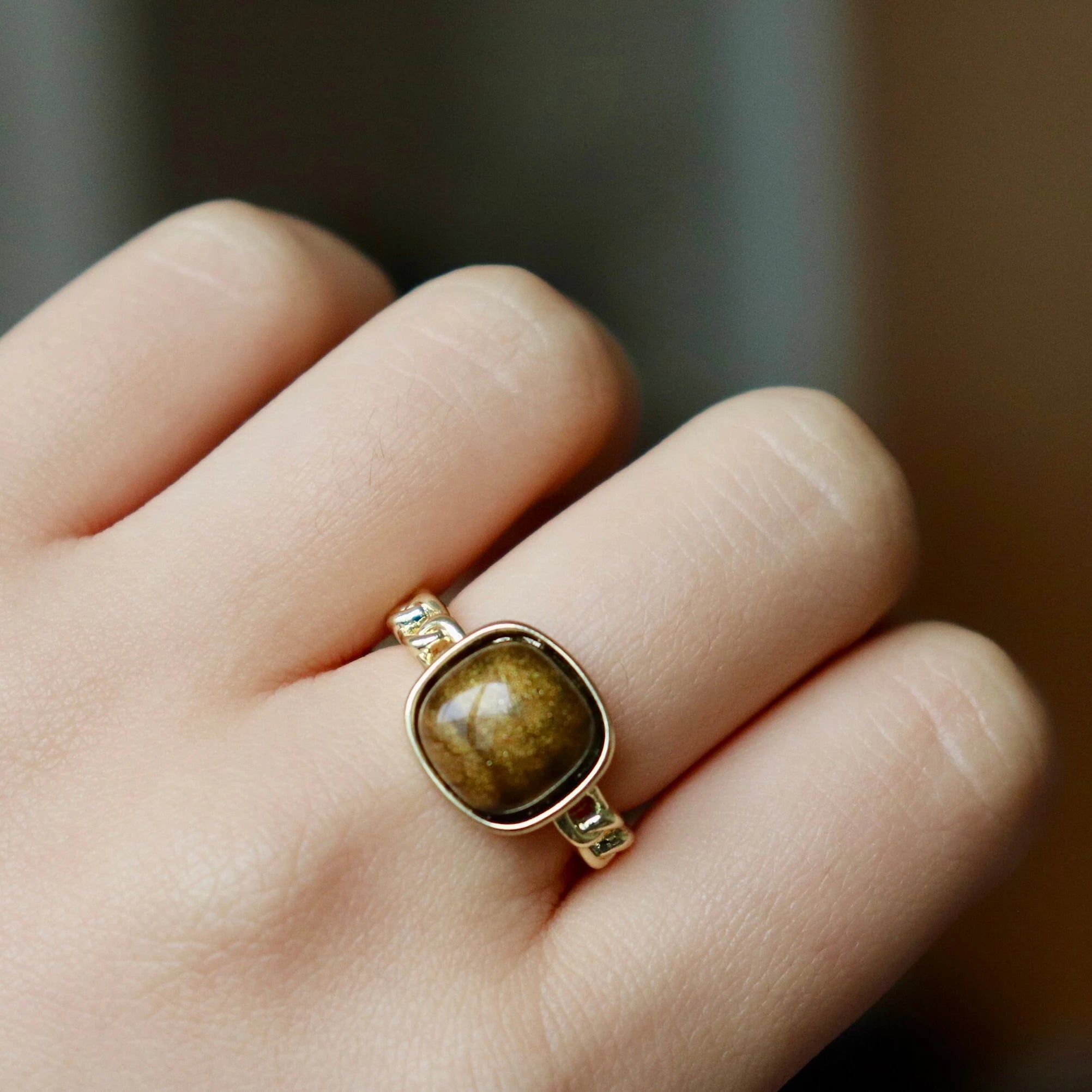 Vintage Brown Statement Ring