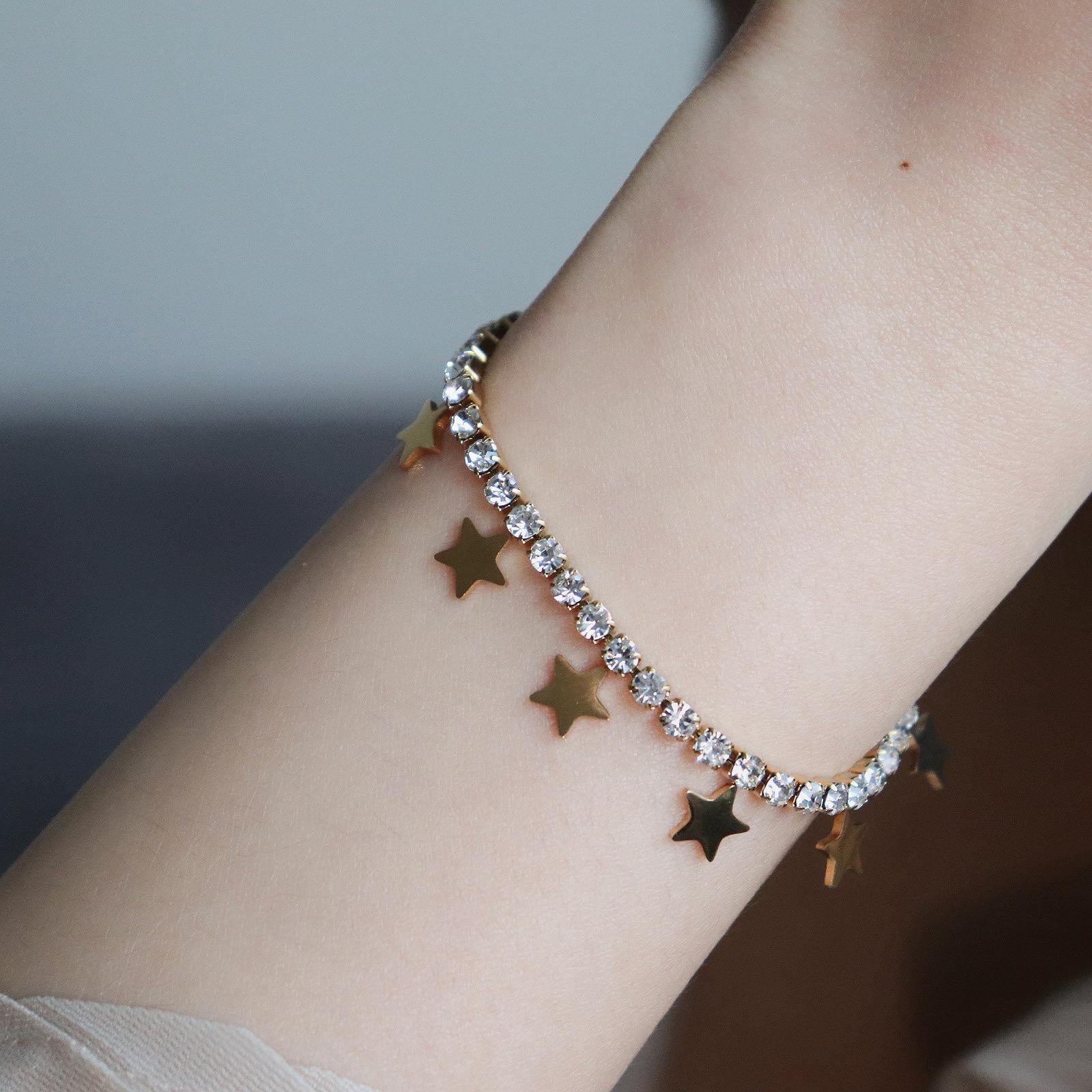 Delicate Star Charm Tennis Bracelet