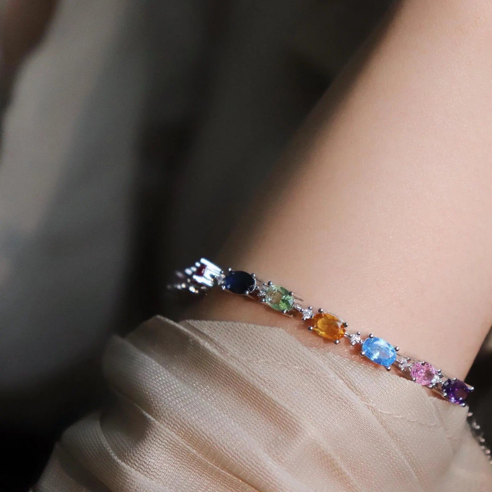 Rainbow Multigems Bracelet