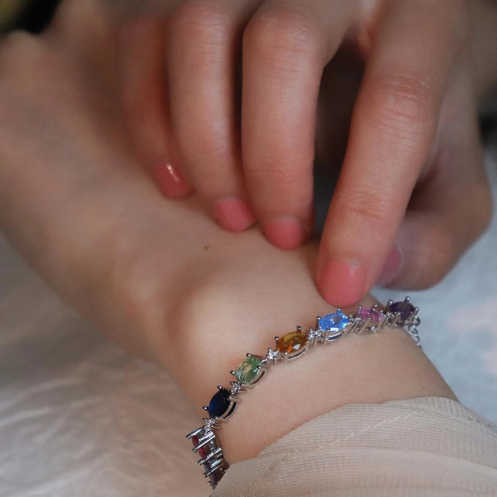 Rainbow Multigems Bracelet