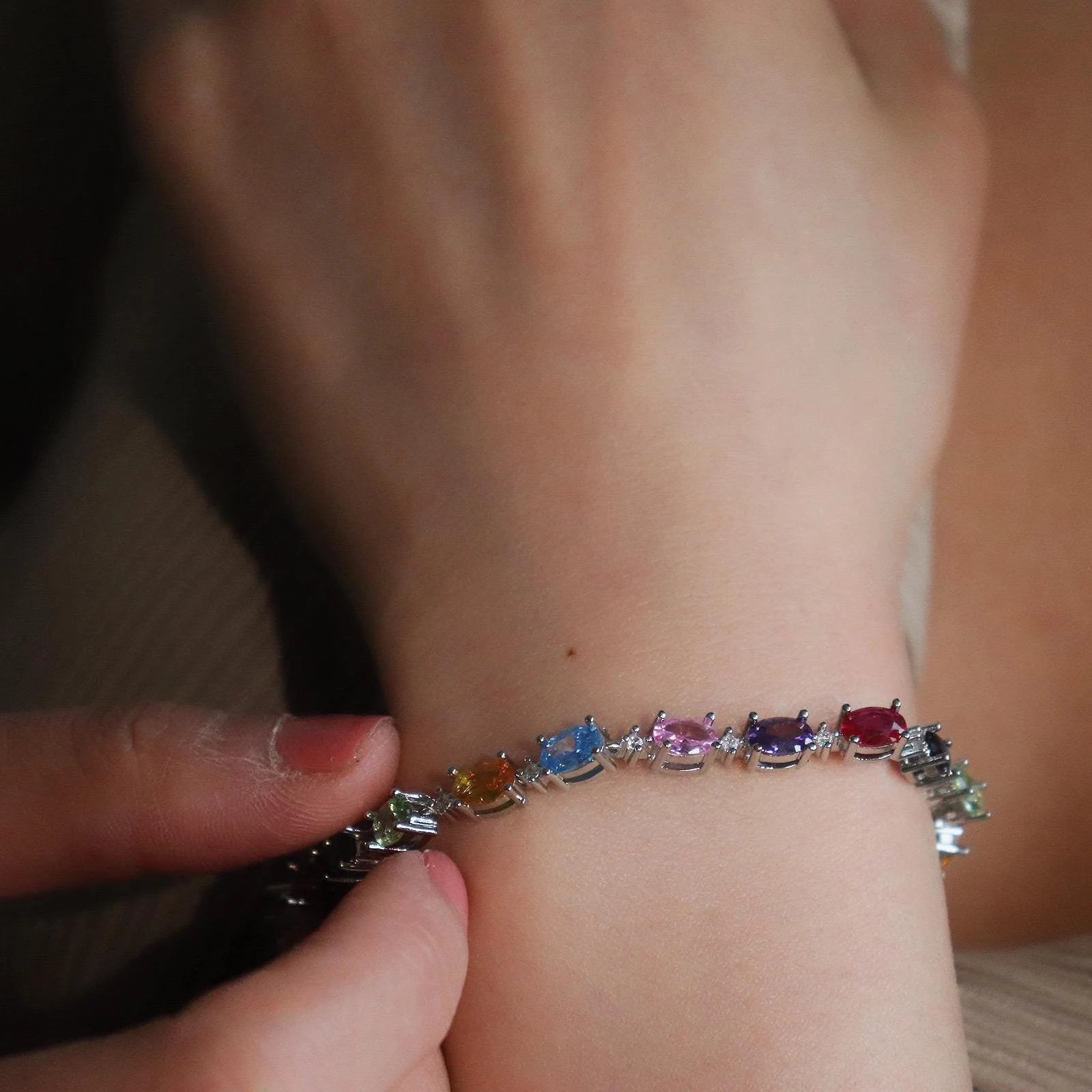 Rainbow Multigems Bracelet