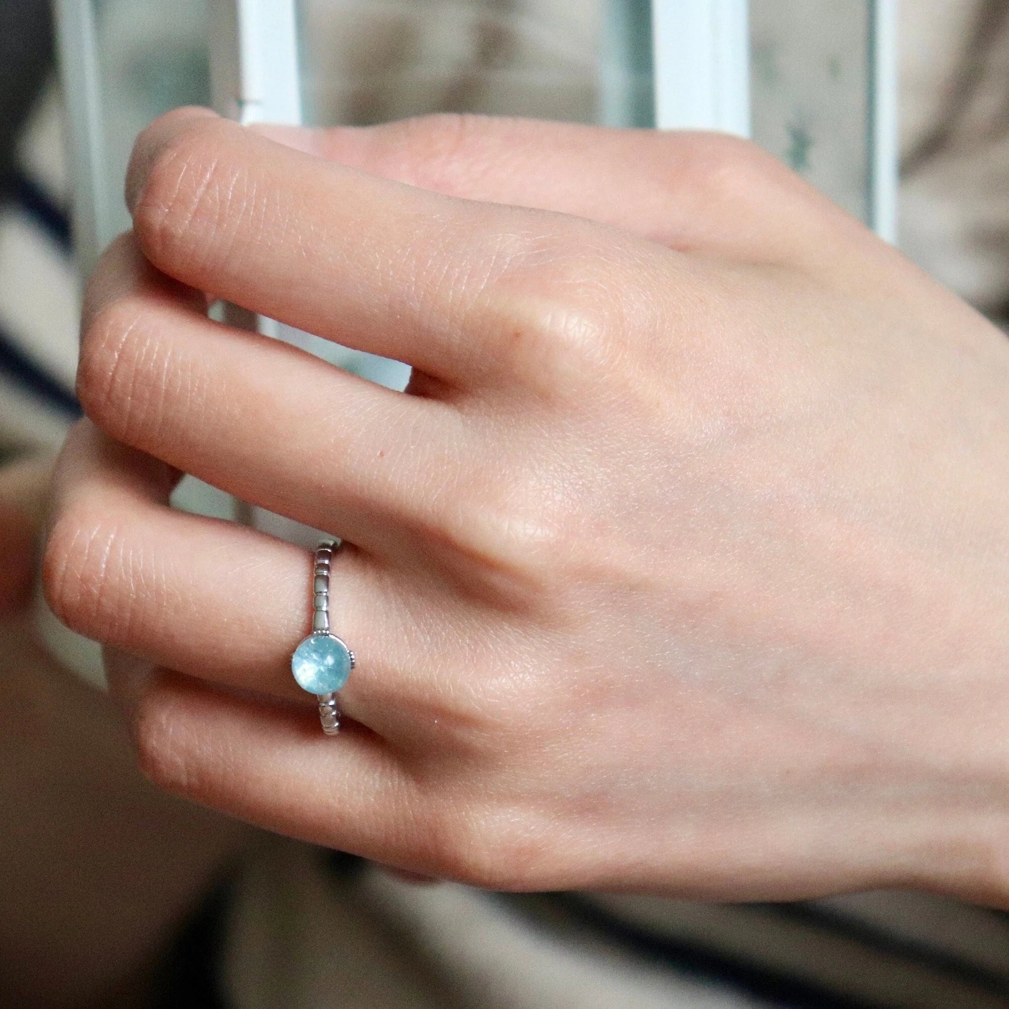 March Birthstone Ring MR009