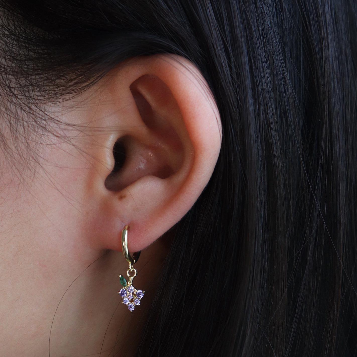 Summer Fruits Hoop Earrings