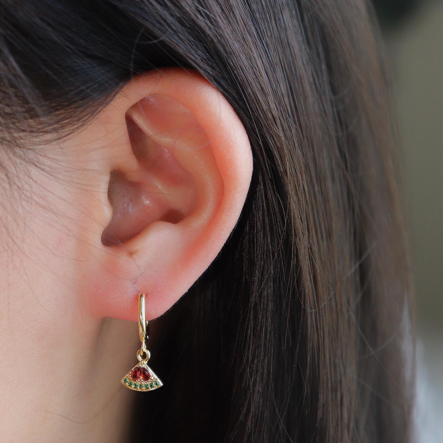 Summer Fruits Hoop Earrings