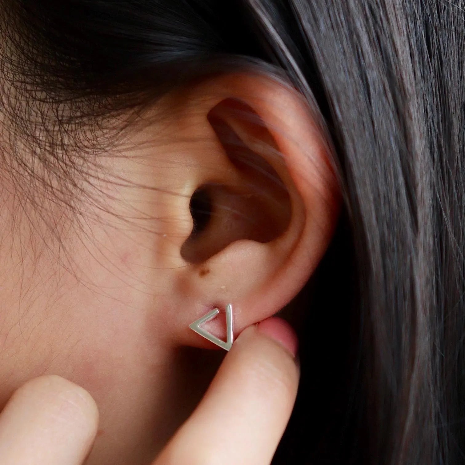 Dainty Triangle Earrings