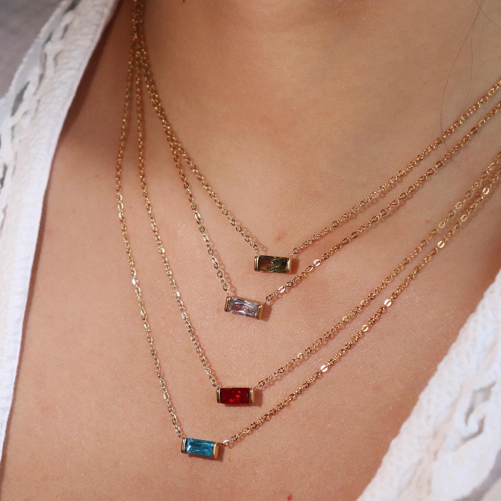 Dainty Custom Birthstone Necklace