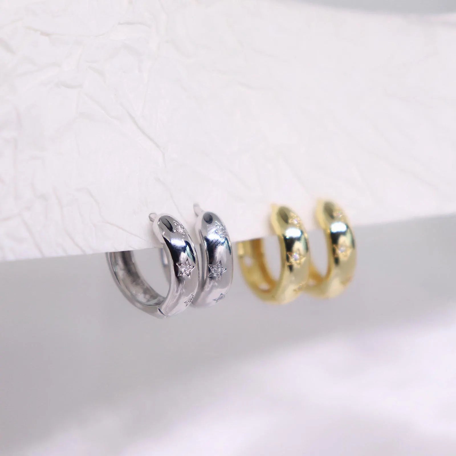 Chunky Star Hoop Earrings