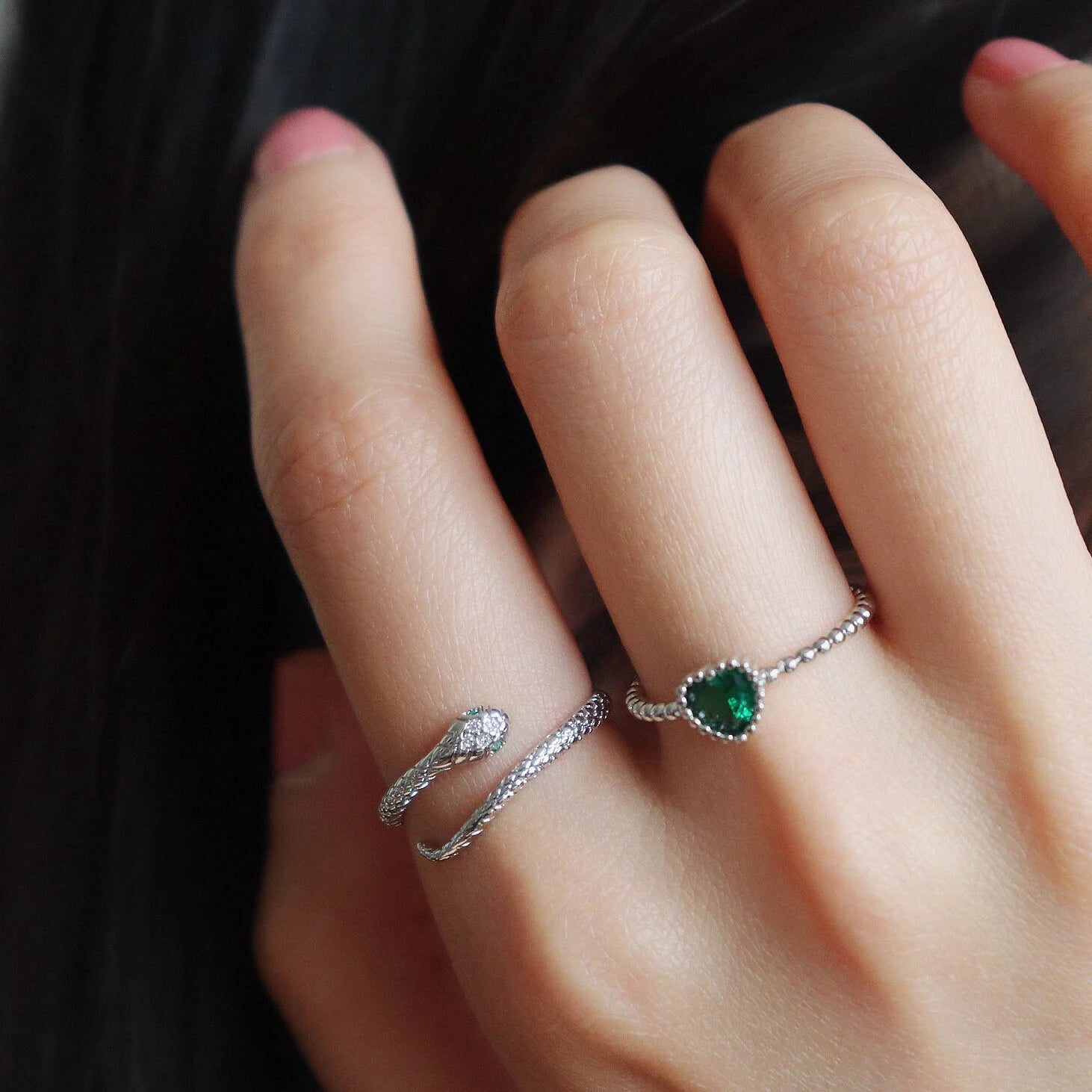 Snake Ring, 925 Sterling Silver Ring