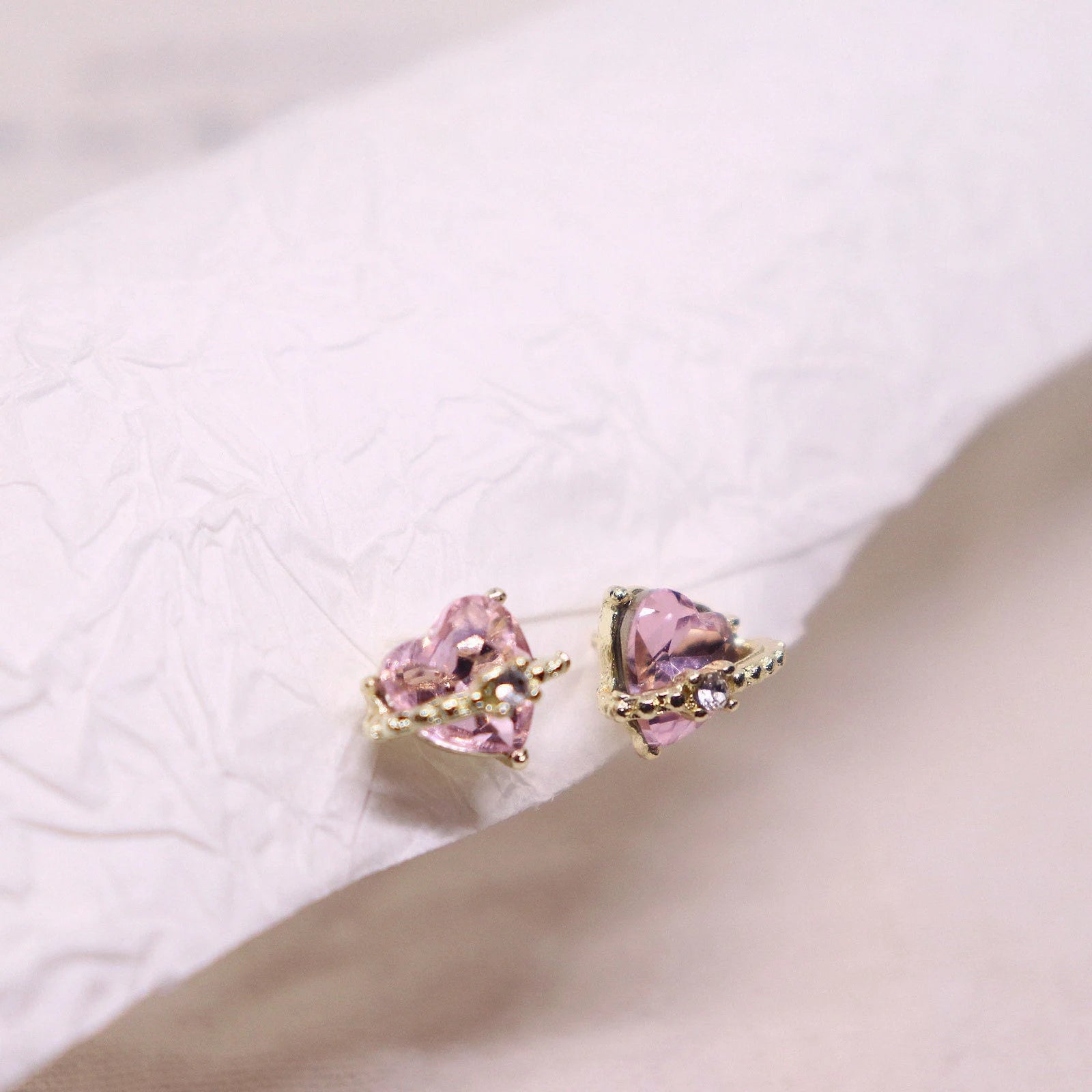 Heart Shaped Stud Earrings