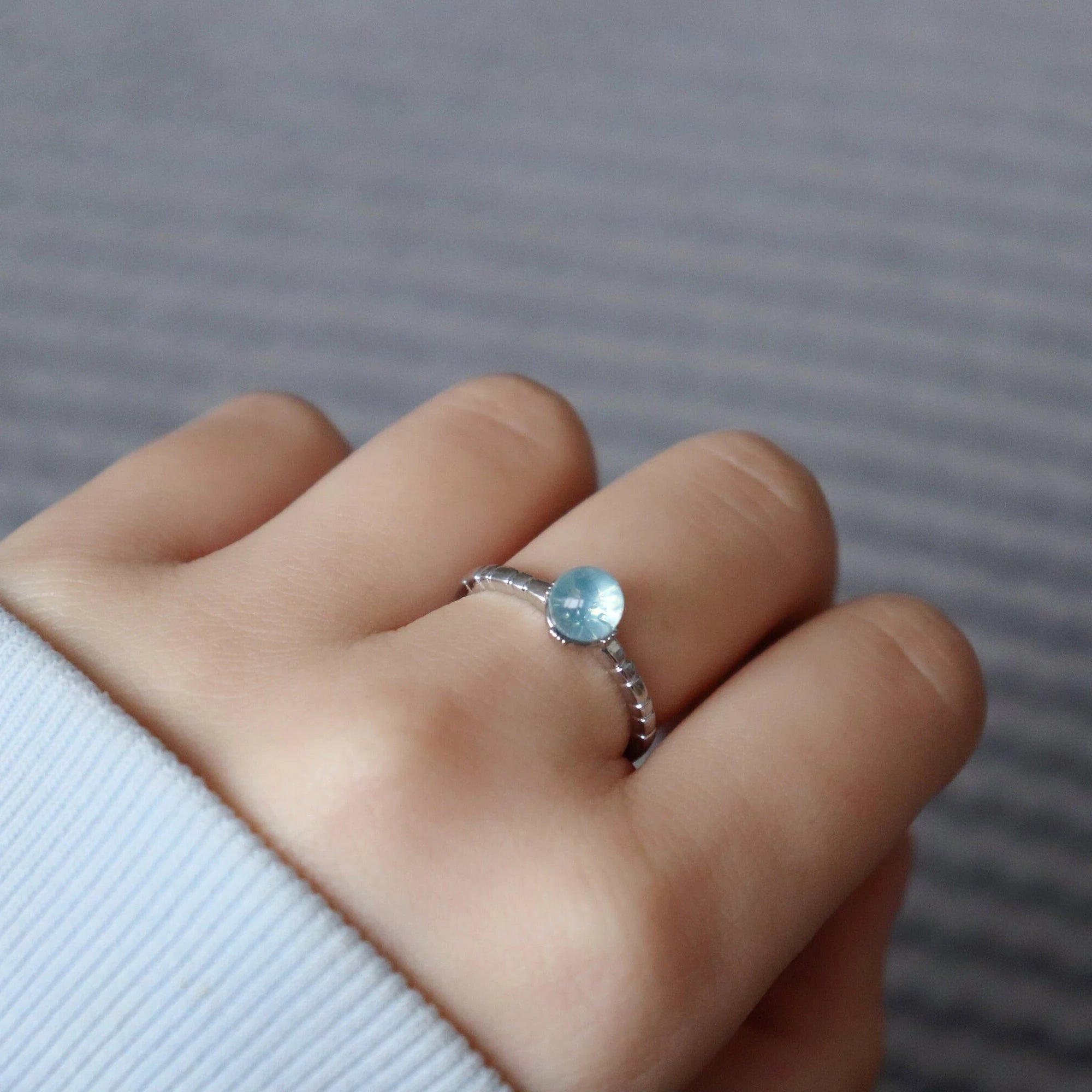 March Birthstone Ring MR009