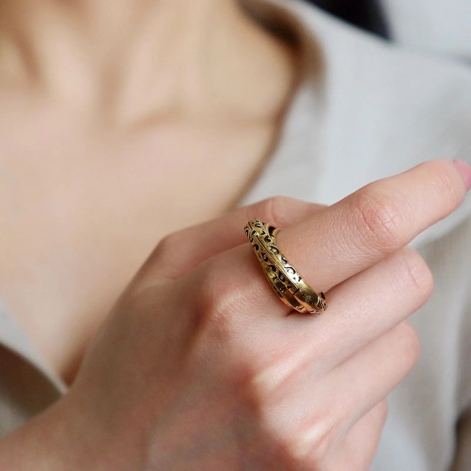 Vintage Astronomical Sphere Ring, Foldable Astronomical Ball Ring