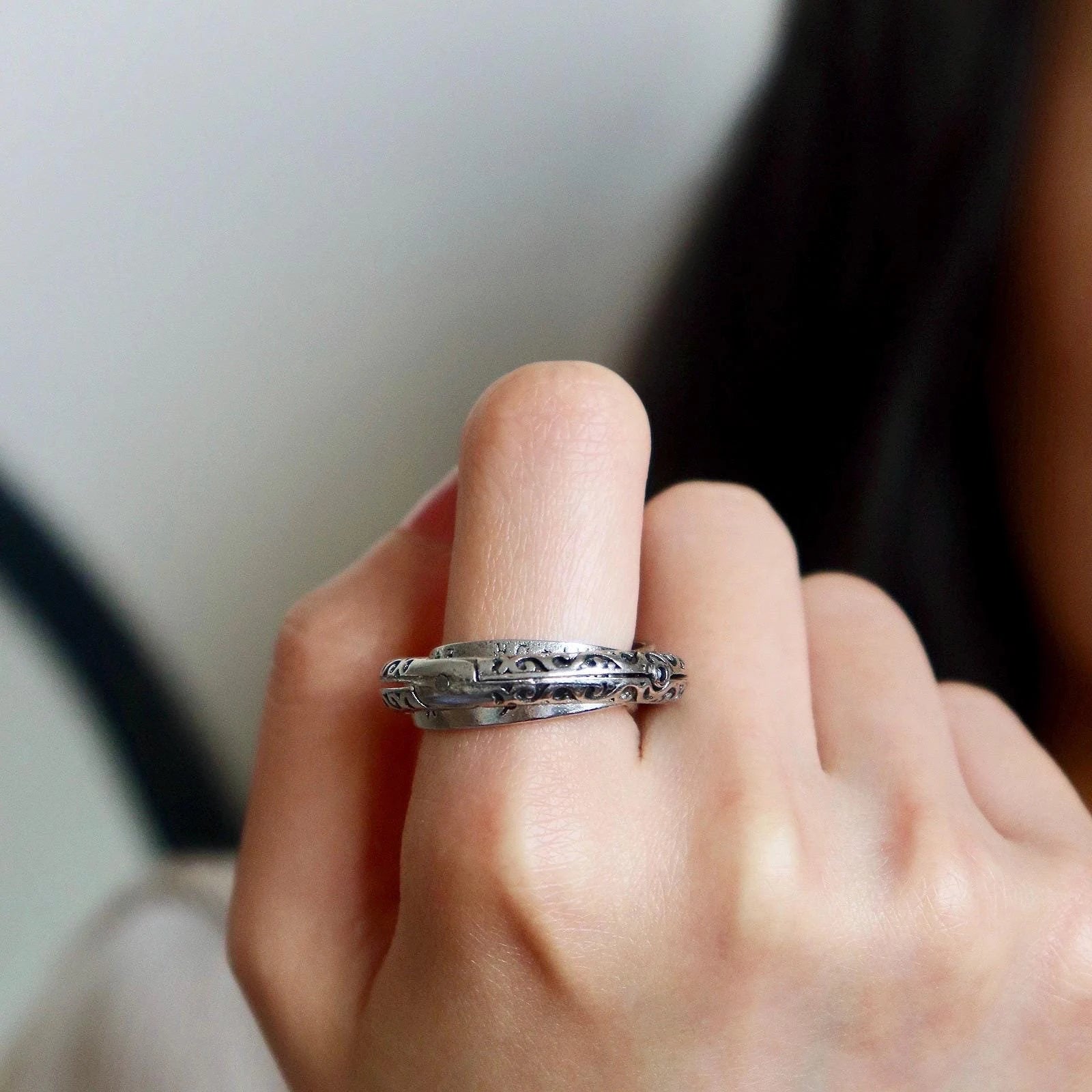 Vintage Astronomical Sphere Ring, Foldable Astronomical Ball Ring