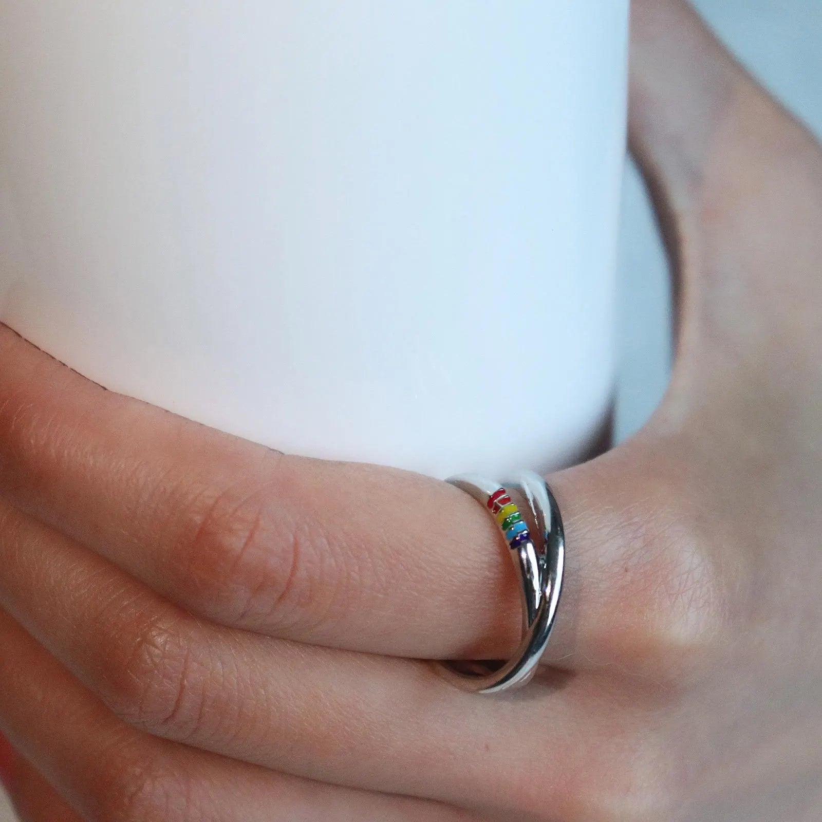 Minimalist Mobius Rainbow Ring
