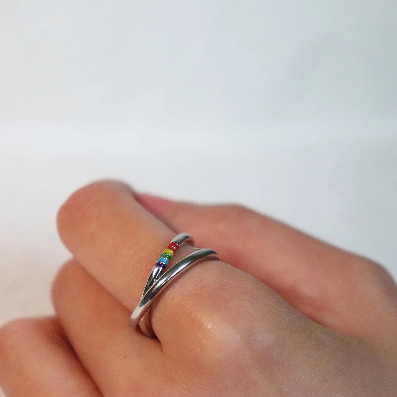 Minimalist Mobius Rainbow Ring