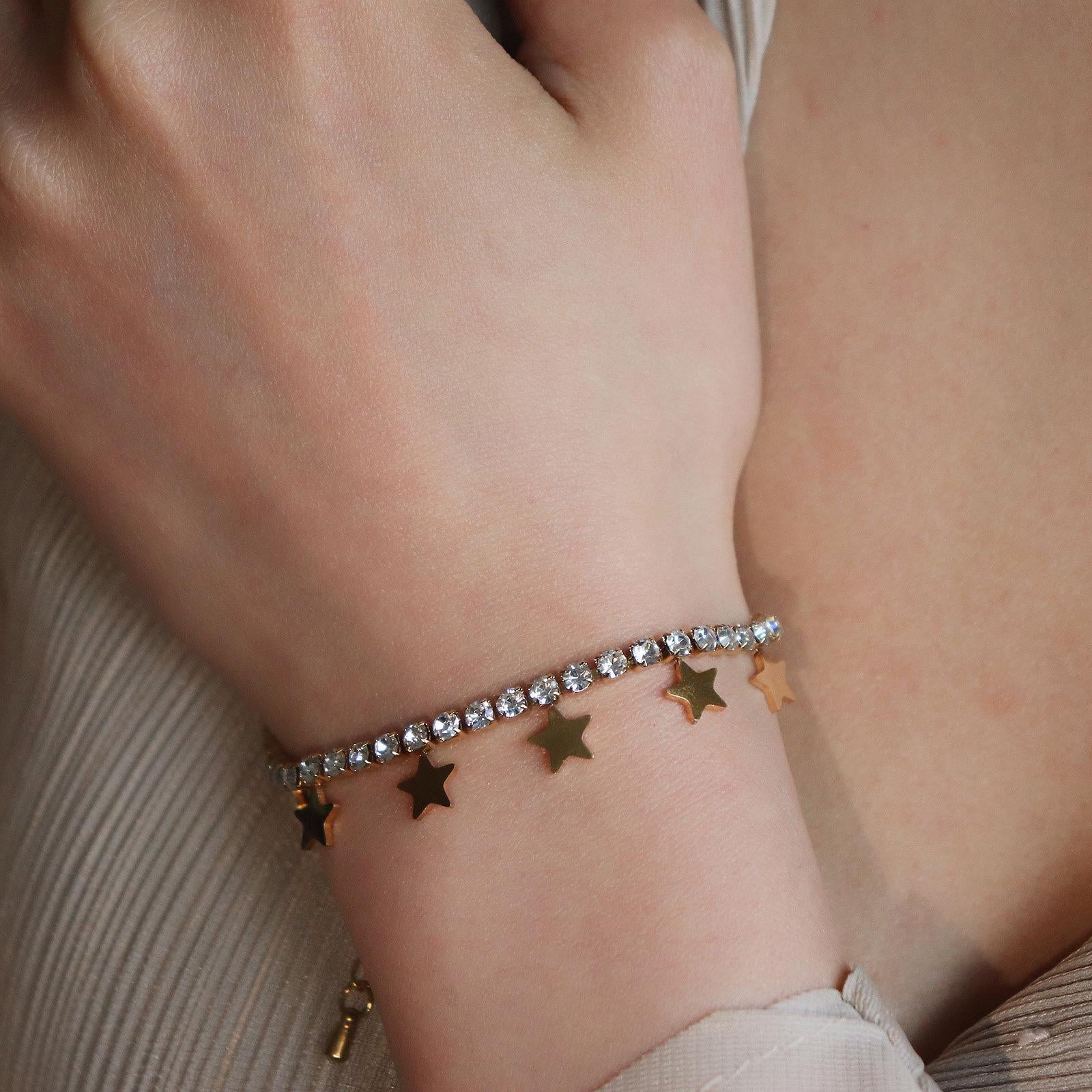 Delicate Star Charm Tennis Bracelet