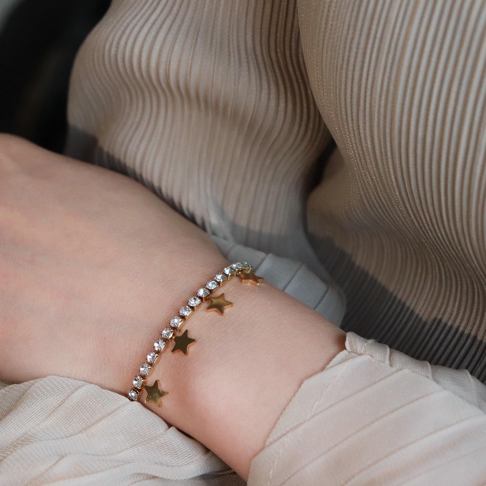 Delicate Star Charm Tennis Bracelet