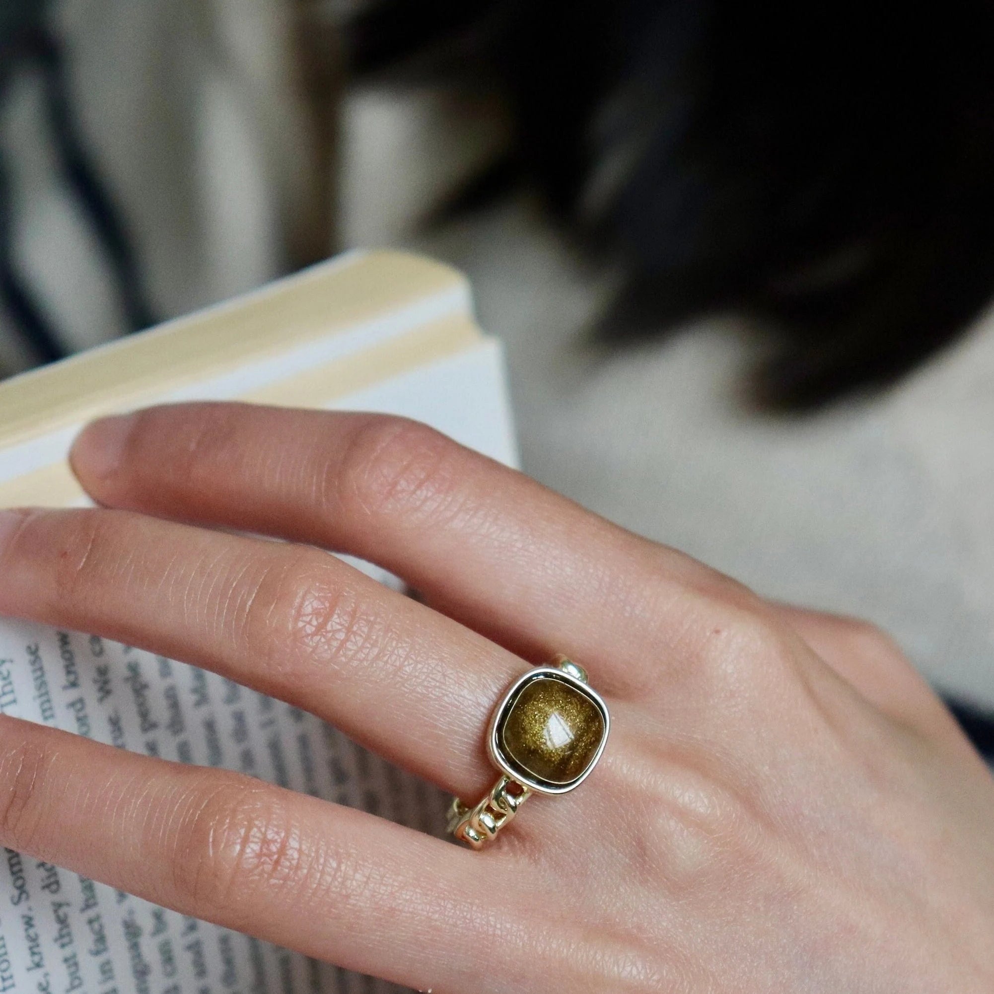 Vintage Brown Statement Ring