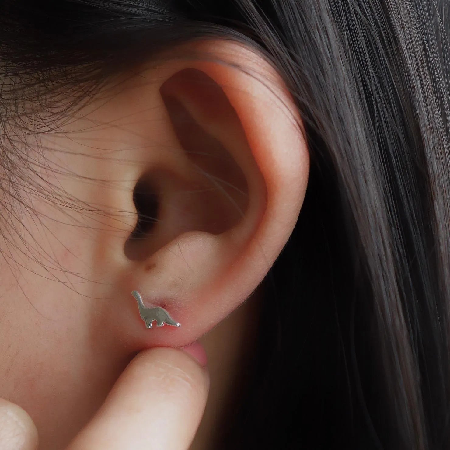 Tiny Dinosaur Stud Earrings
