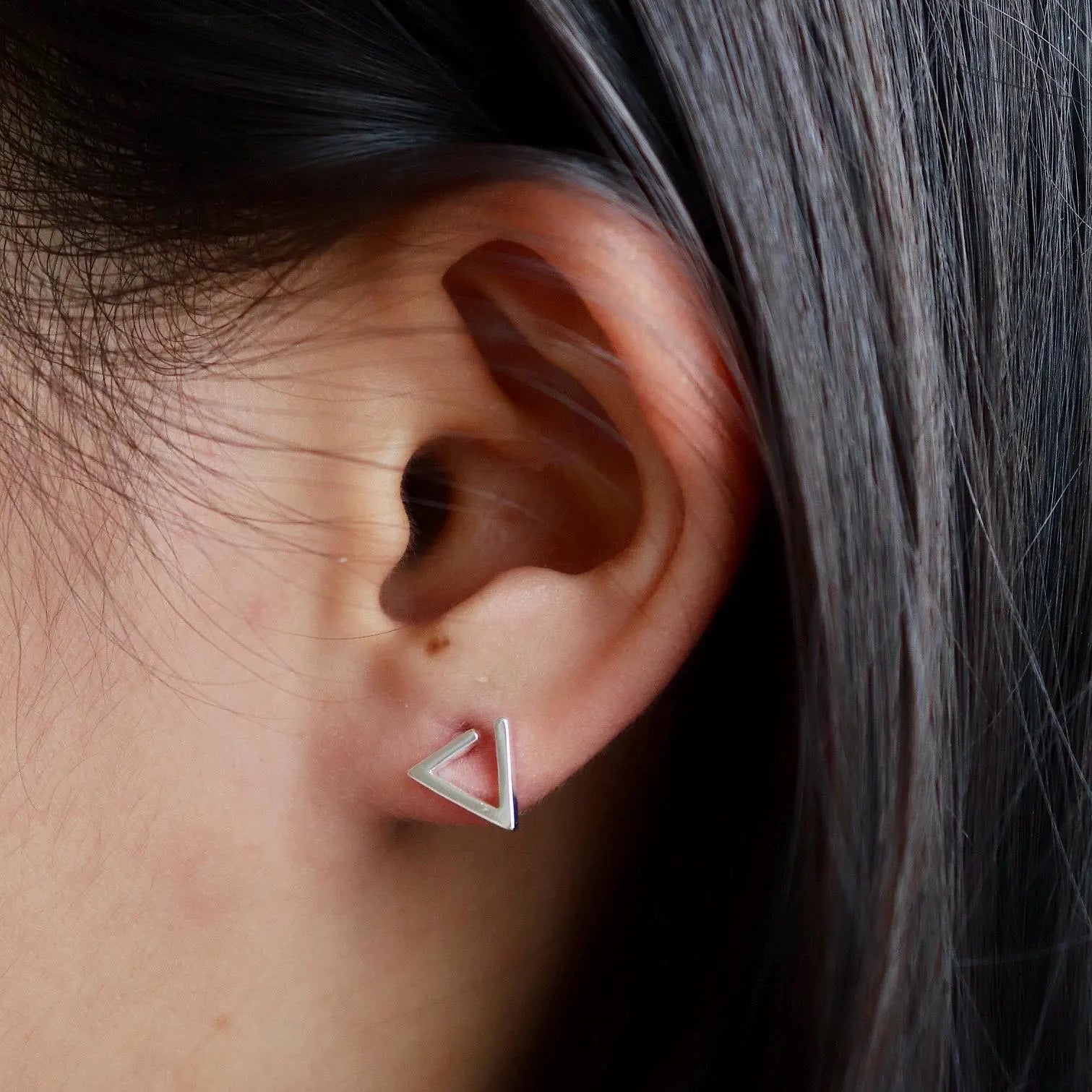 Dainty Triangle Earrings