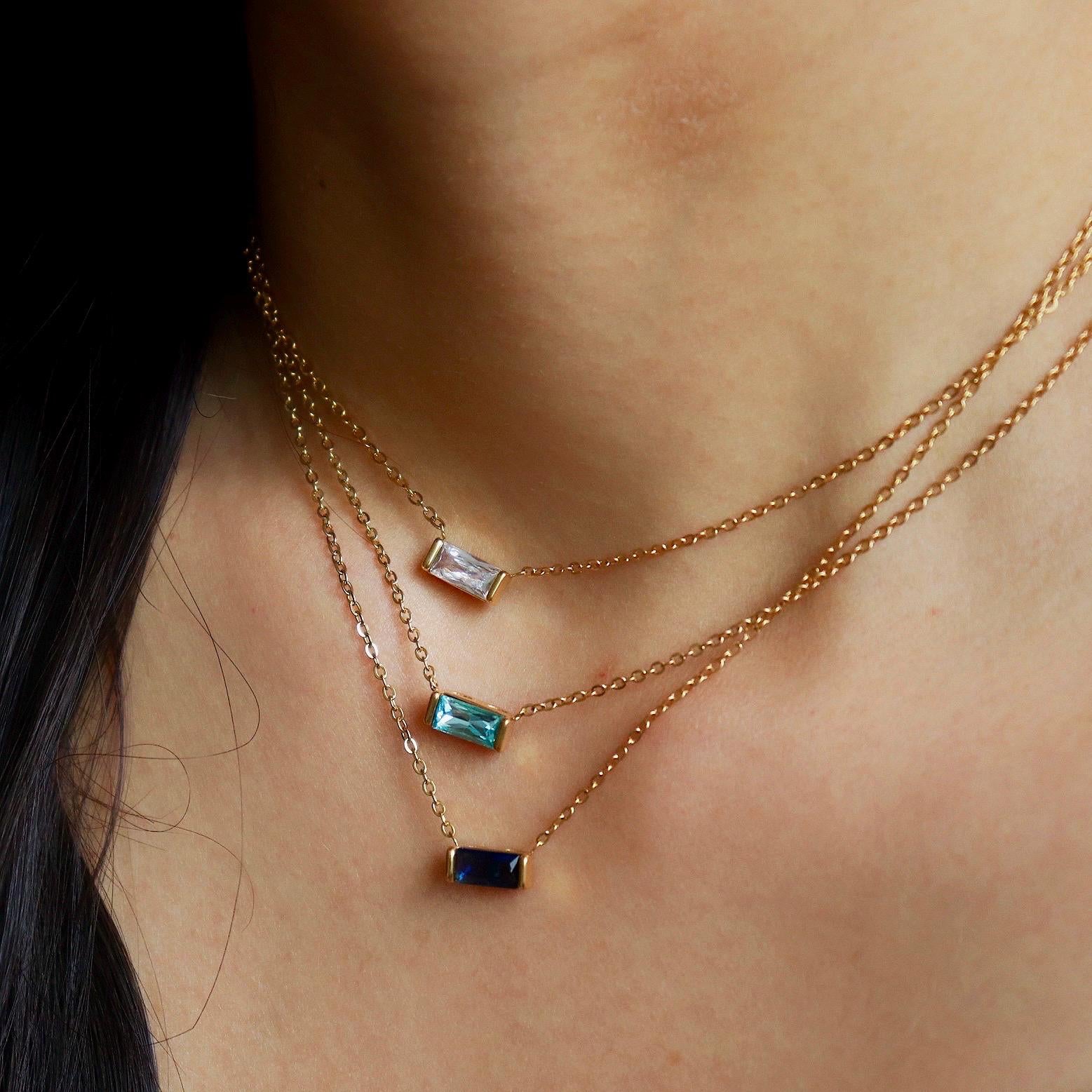 Dainty Custom Birthstone Necklace