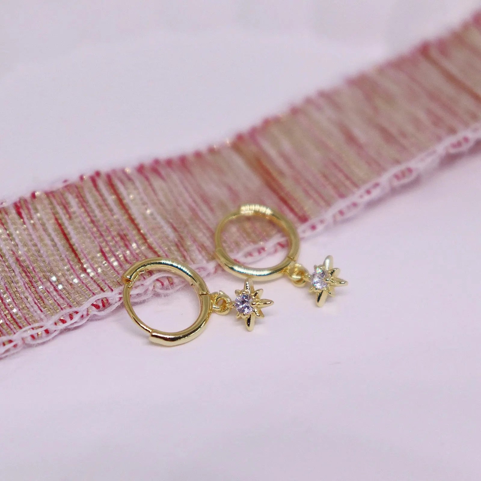 Dainty Star Hoop Earring