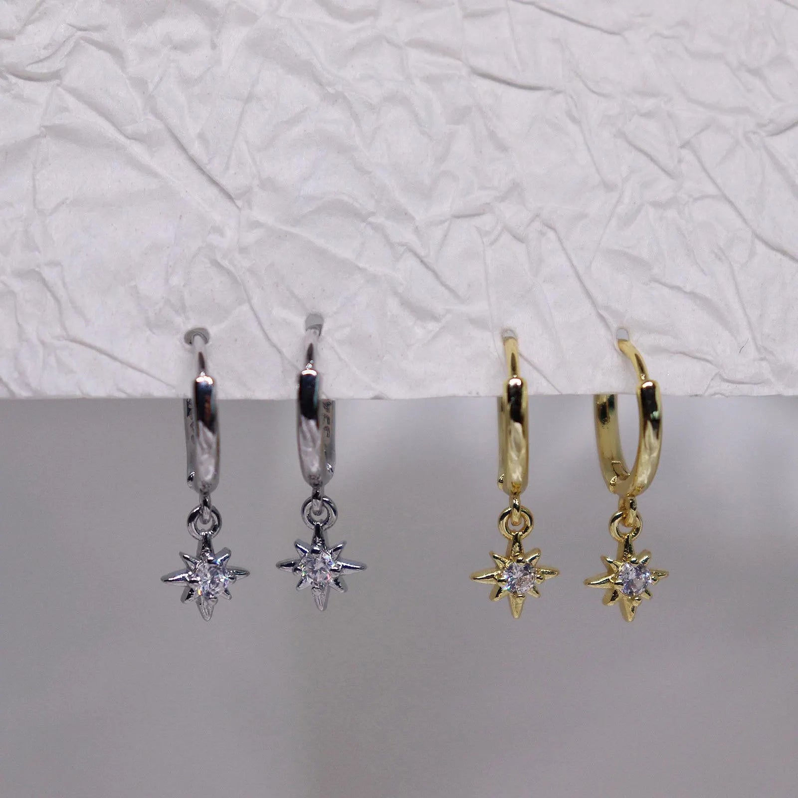 Dainty Star Hoop Earring