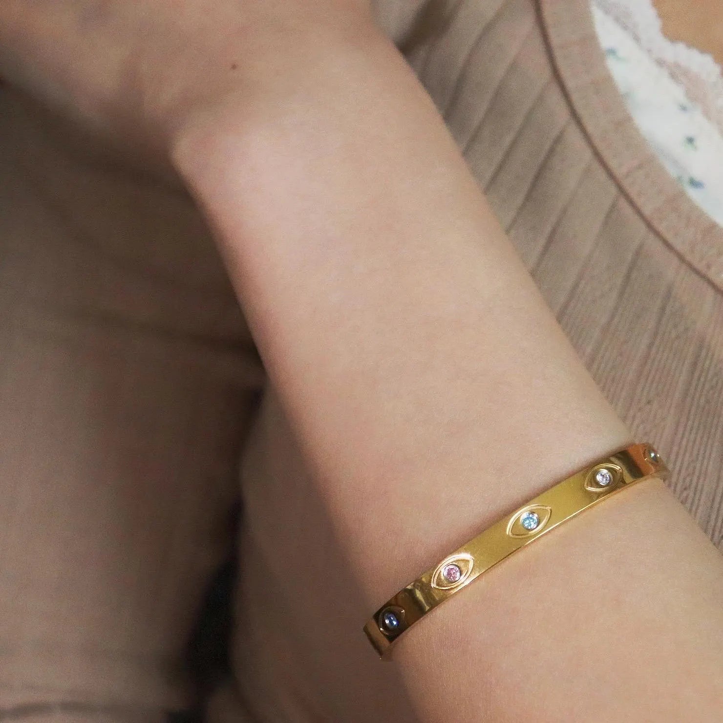 Evil Eye Bangle Bracelet