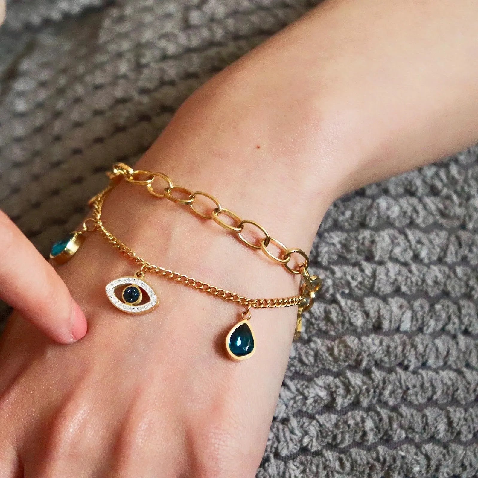 Blue Eye Charm Bracelet