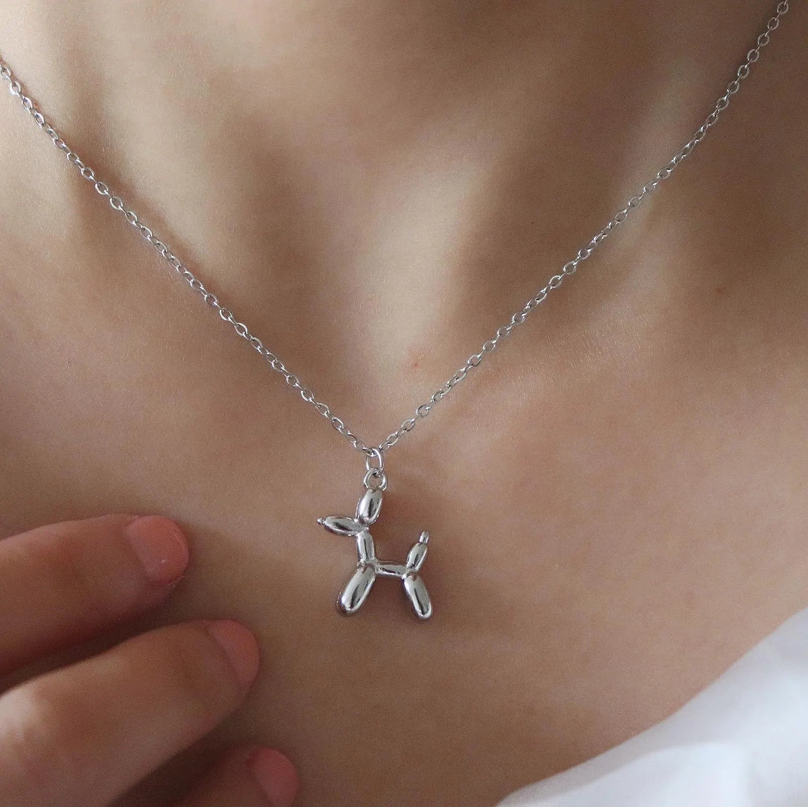 Dainty Balloon Dog Necklace