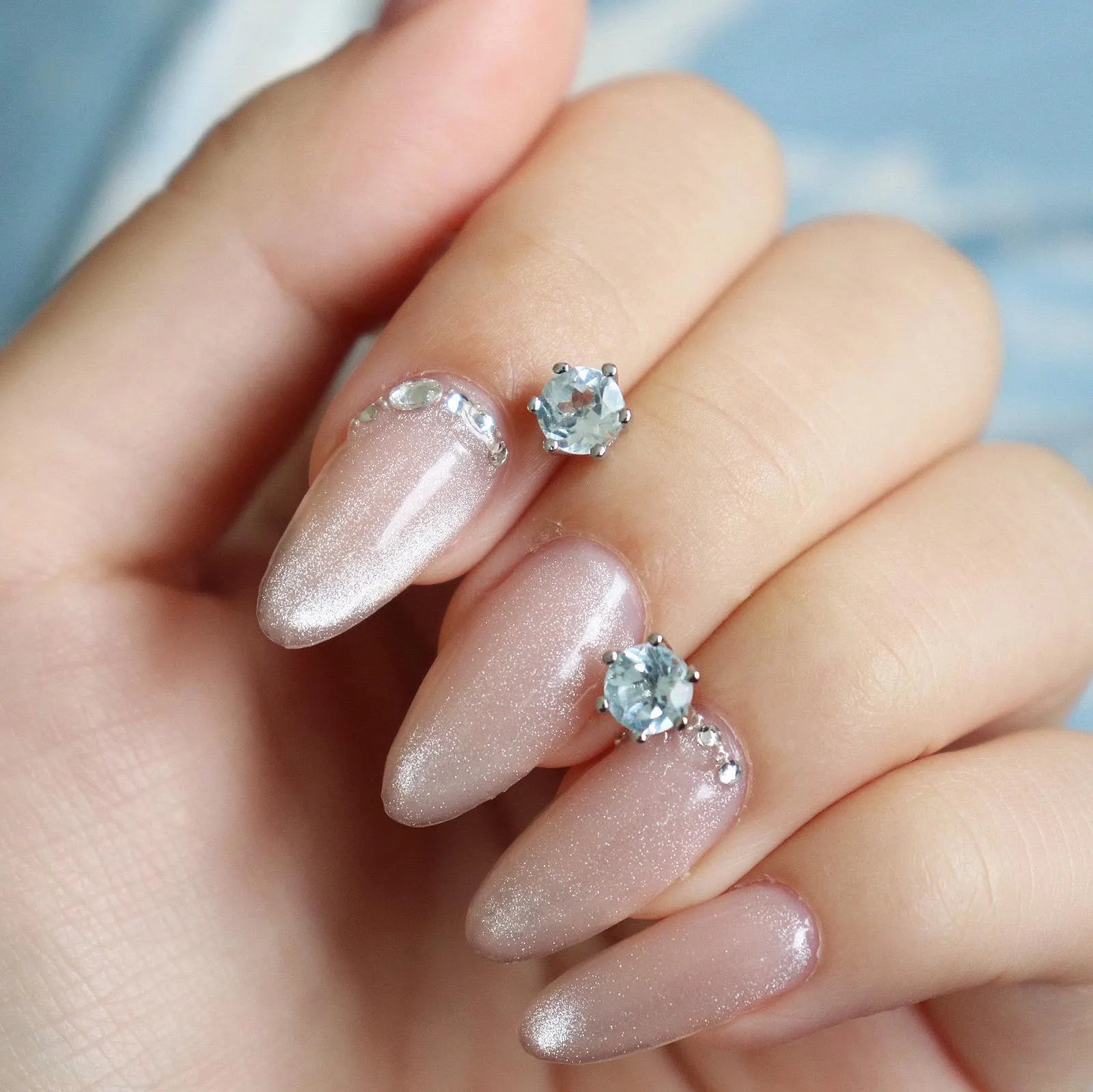 Aquamarine Stud Earrings