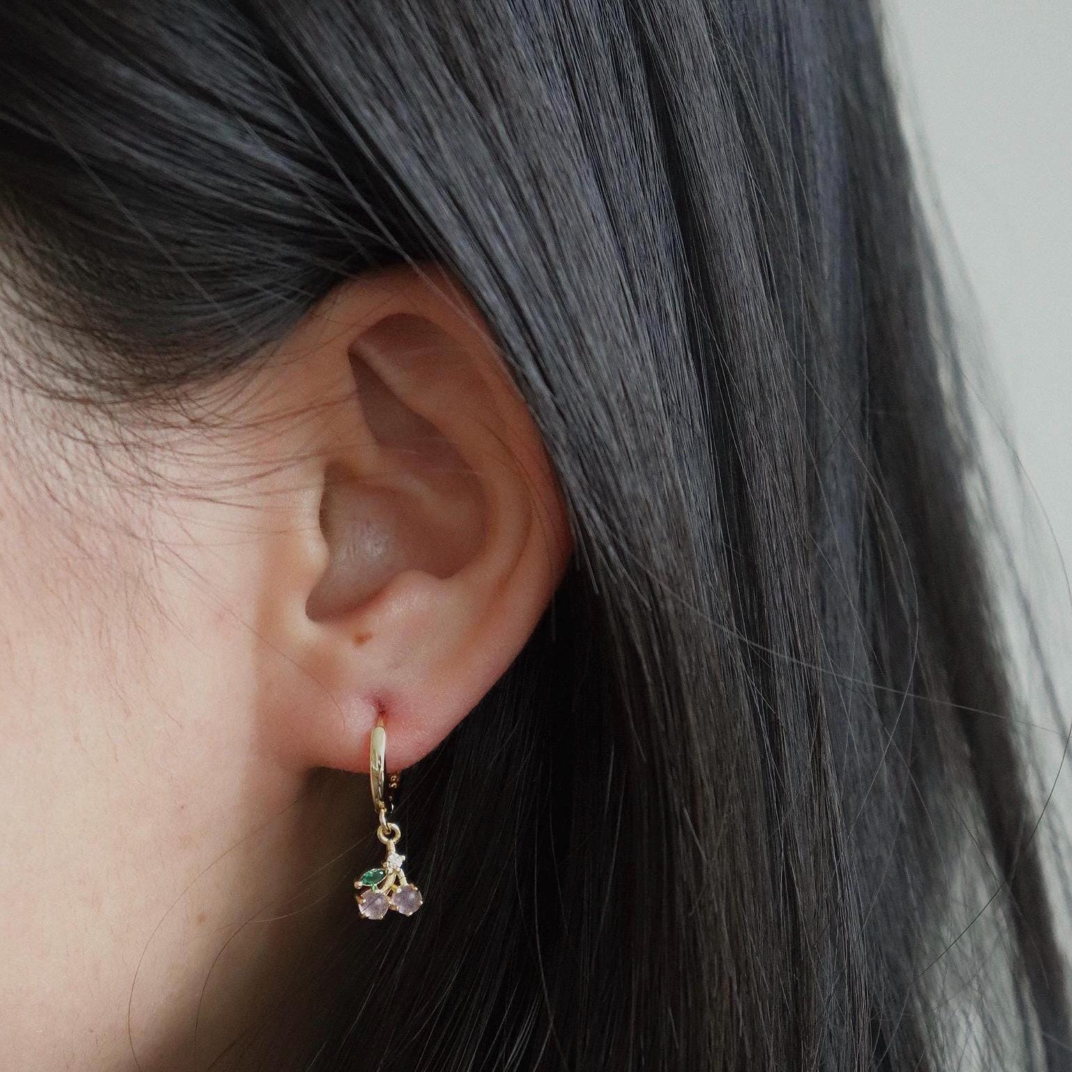Summer Fruits Hoop Earrings