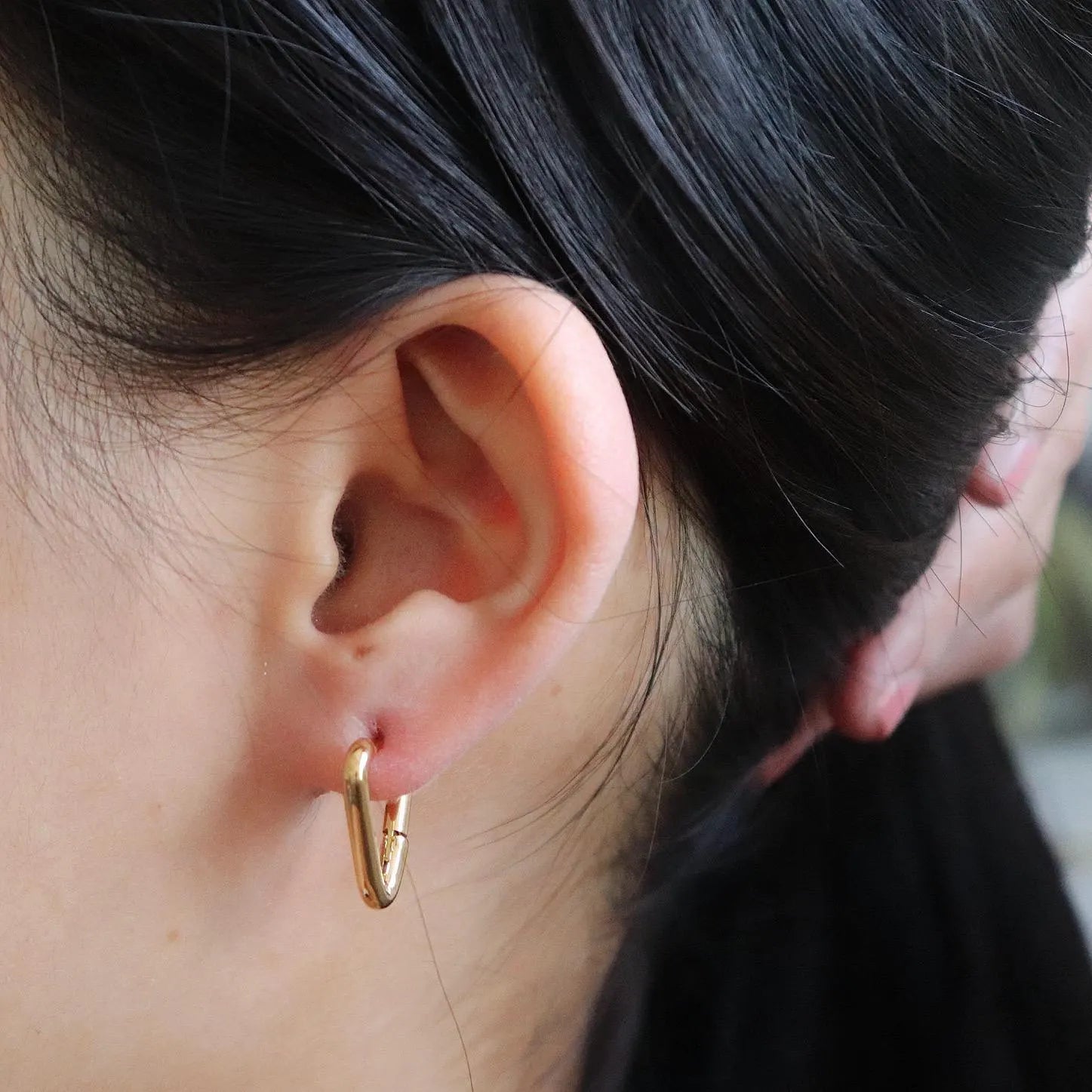 Minimalist Triangle Shaped Hoop Earrings
