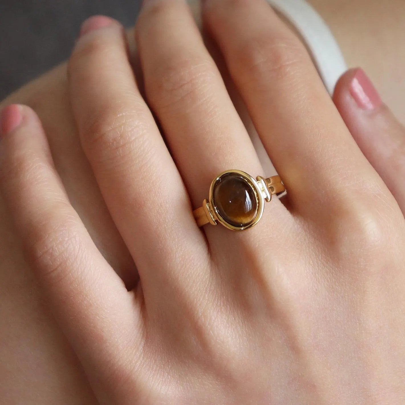 Tiger’s Eye Open Ring
