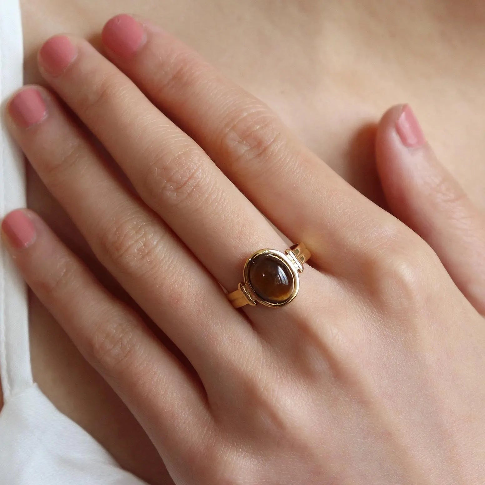 Tiger’s Eye Open Ring