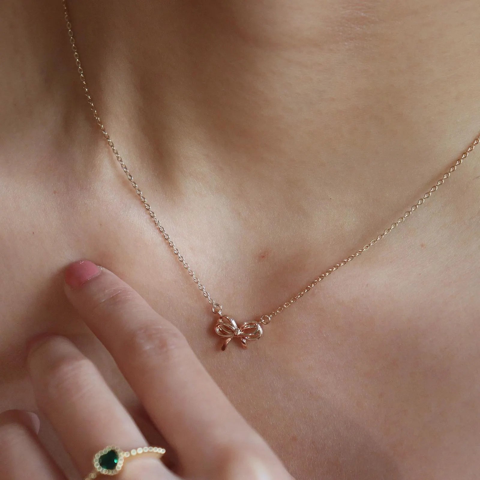 Minimalist Bow Necklace