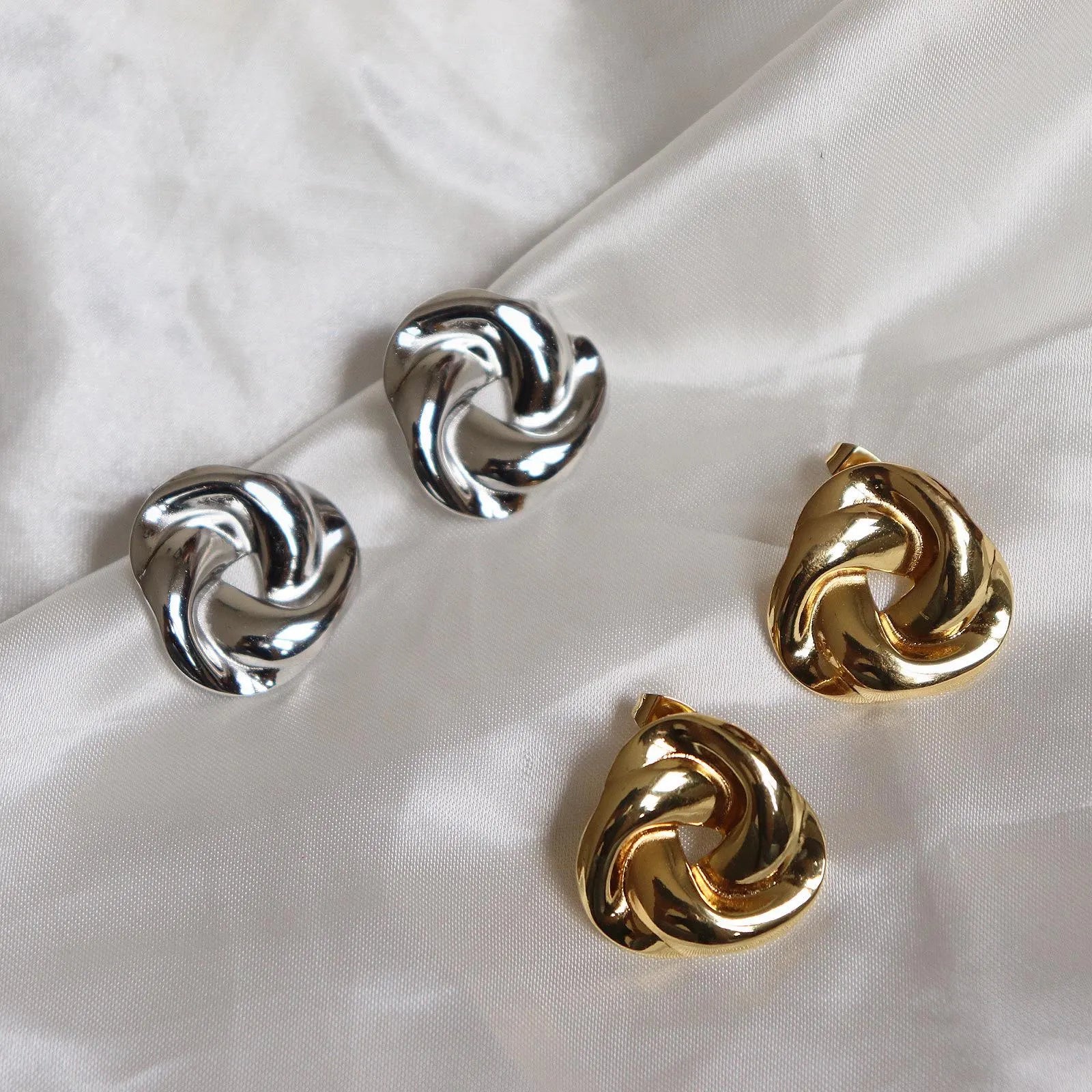 Twisted Knot Stud Earrings