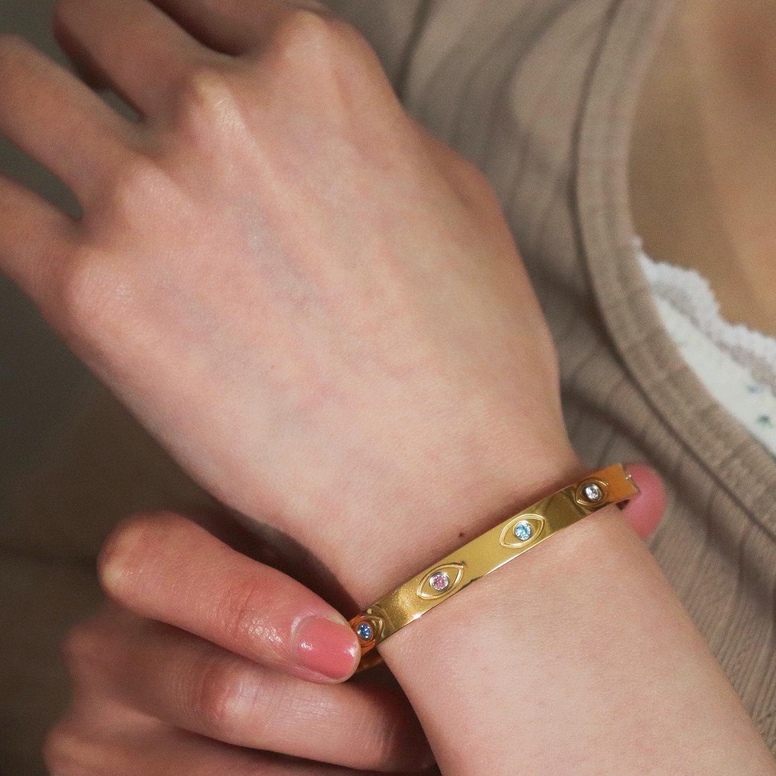 Evil Eye Bangle Bracelet